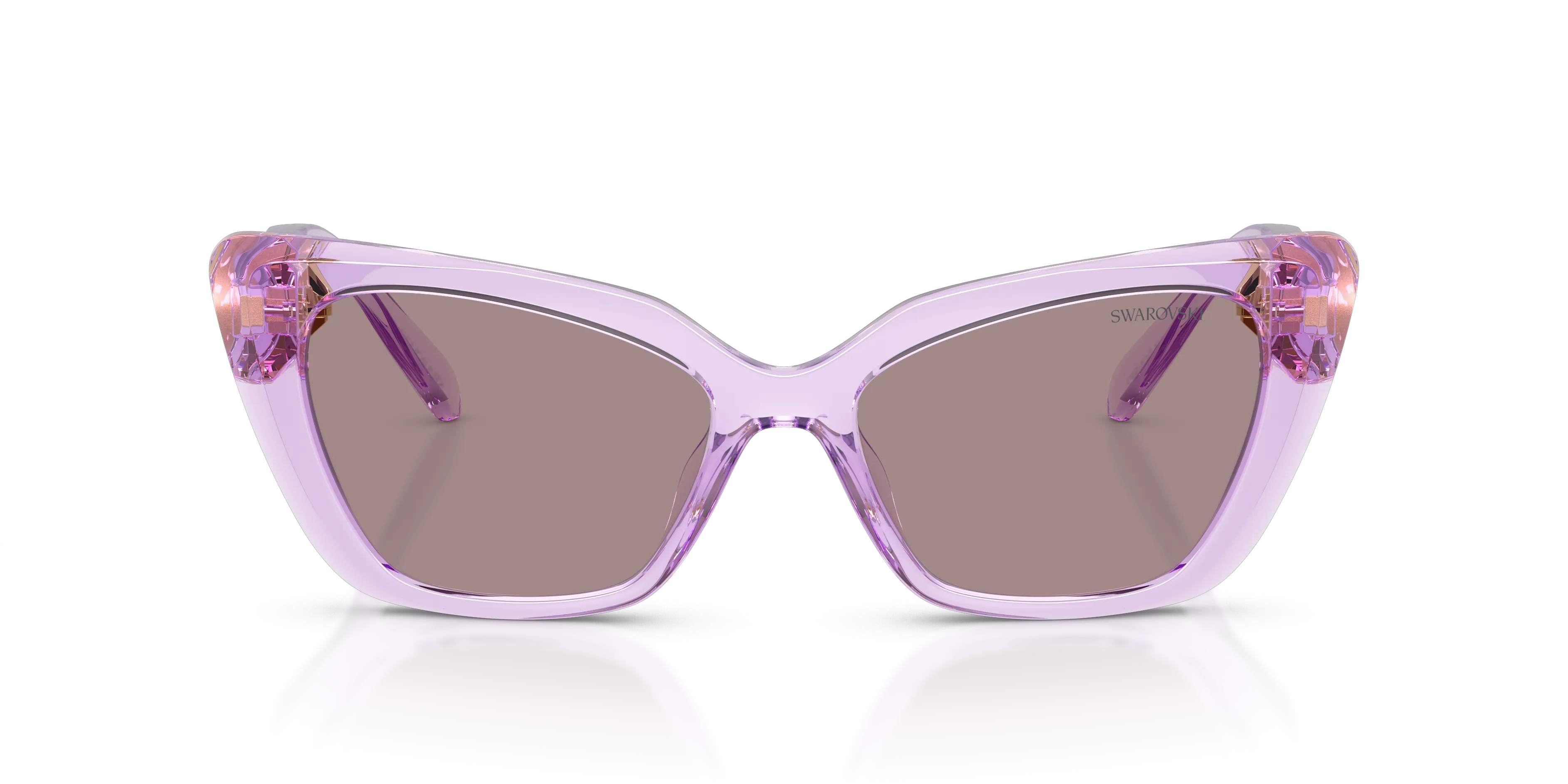 Swarovski SK6047 1079LA Occhiali da sole Iniettato Viola Viola Cat Eye Normale - immagine 3