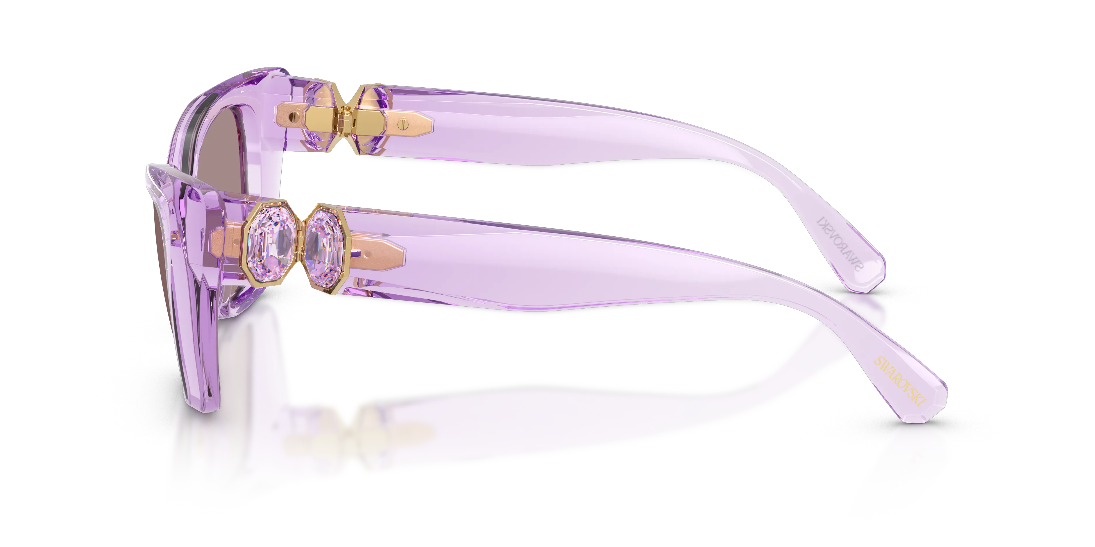 Swarovski SK6047 1079LA Occhiali da sole Iniettato Viola Viola Cat Eye Normale - immagine 4