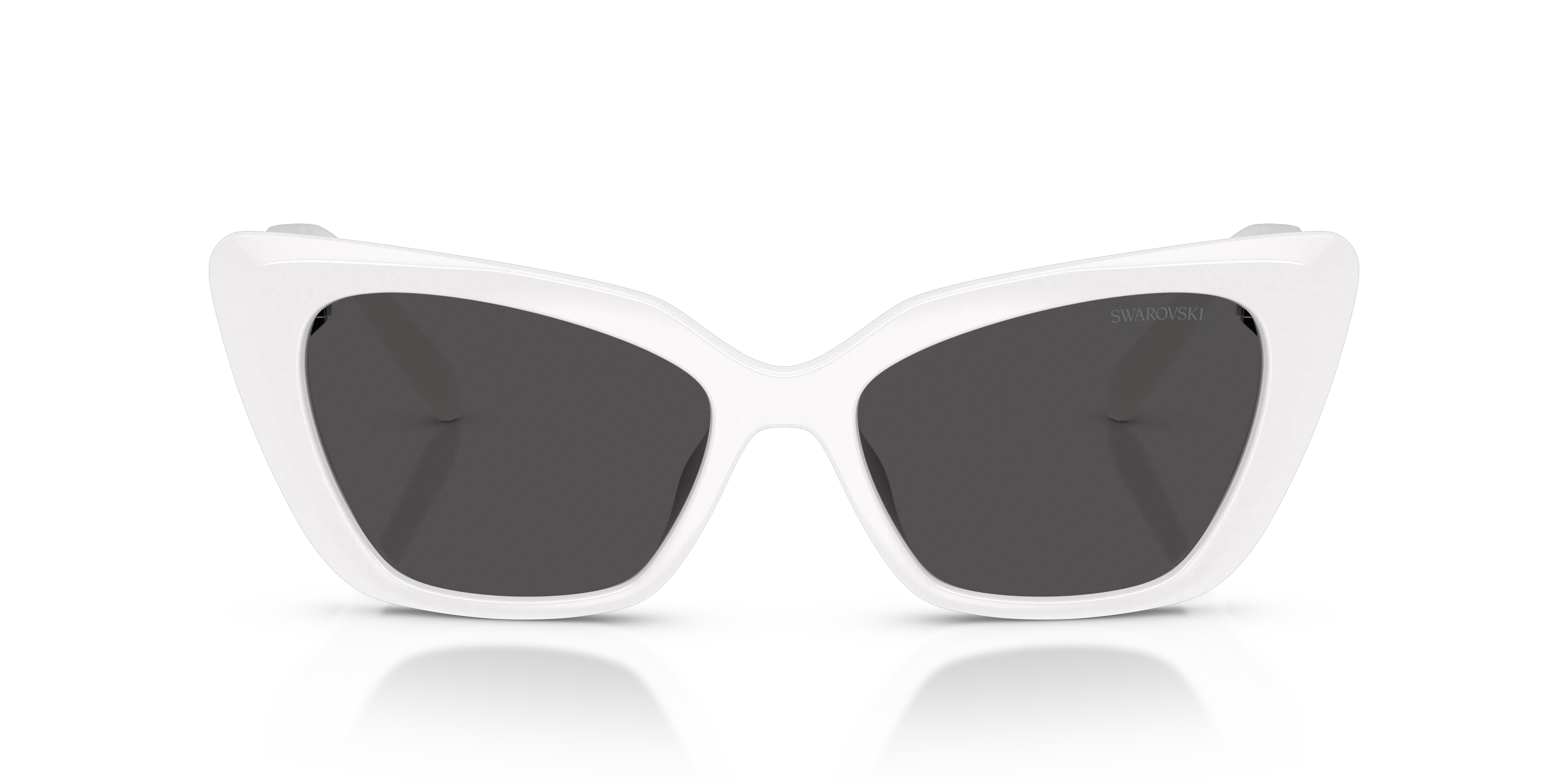 Swarovski SK6047 105087 Occhiali da sole Iniettato Bianco Grigio Cat Eye Normale - immagine 3