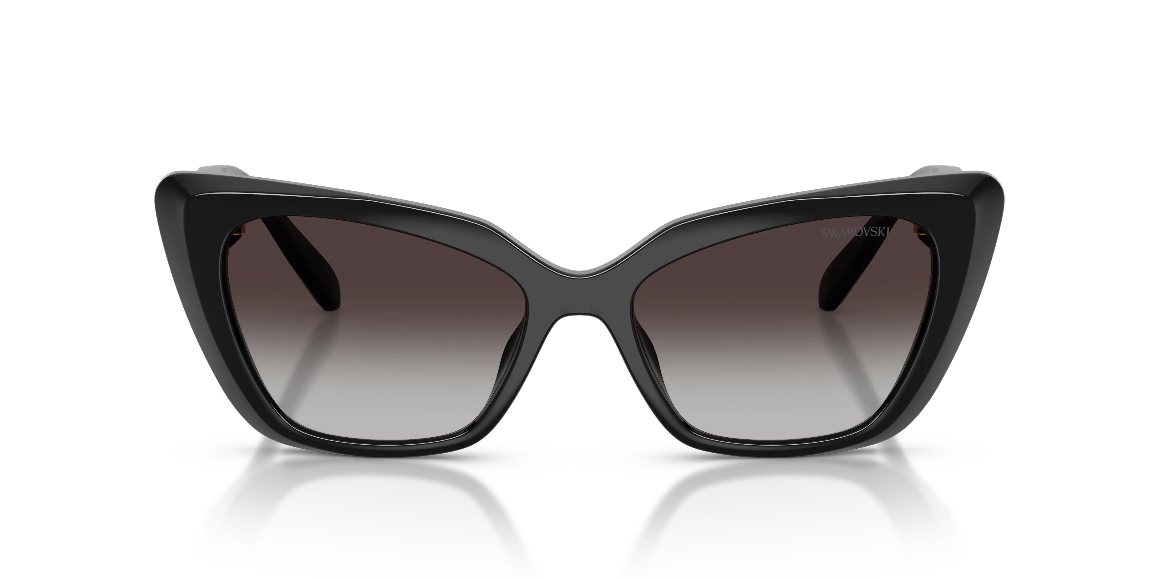 Swarovski SK6047 10018G Occhiali da sole Iniettato Nero Grigio Cat Eye Normale Sfumato - immagine 3