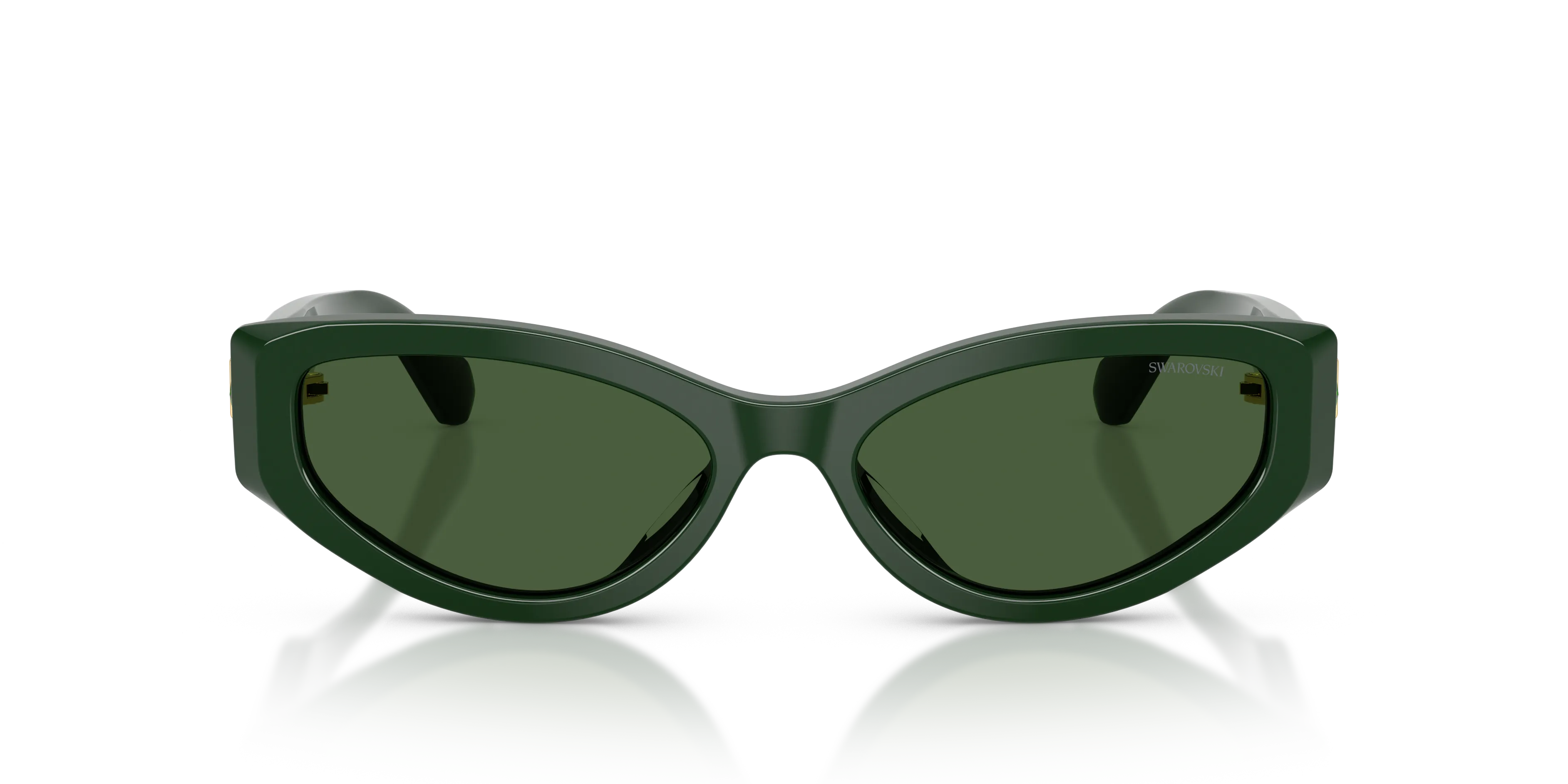 Swarovski SK6045U 102671 Occhiali da sole Acetato Verde Verde Cat Eye Normale - immagine 3