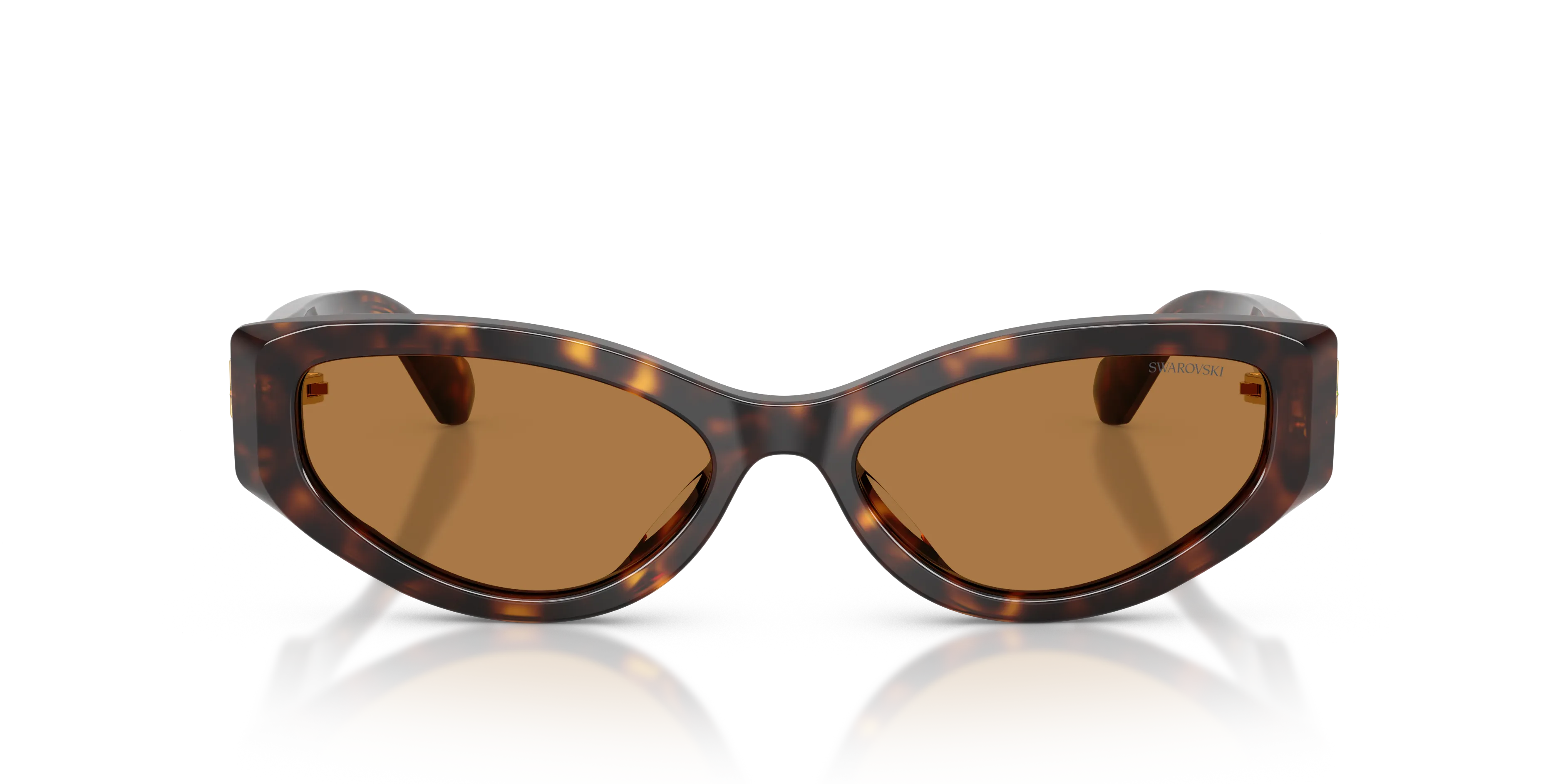 Swarovski SK6045U 100273 Occhiali da sole Acetato Tartaruga Bronzo Cat Eye Normale - immagine 3