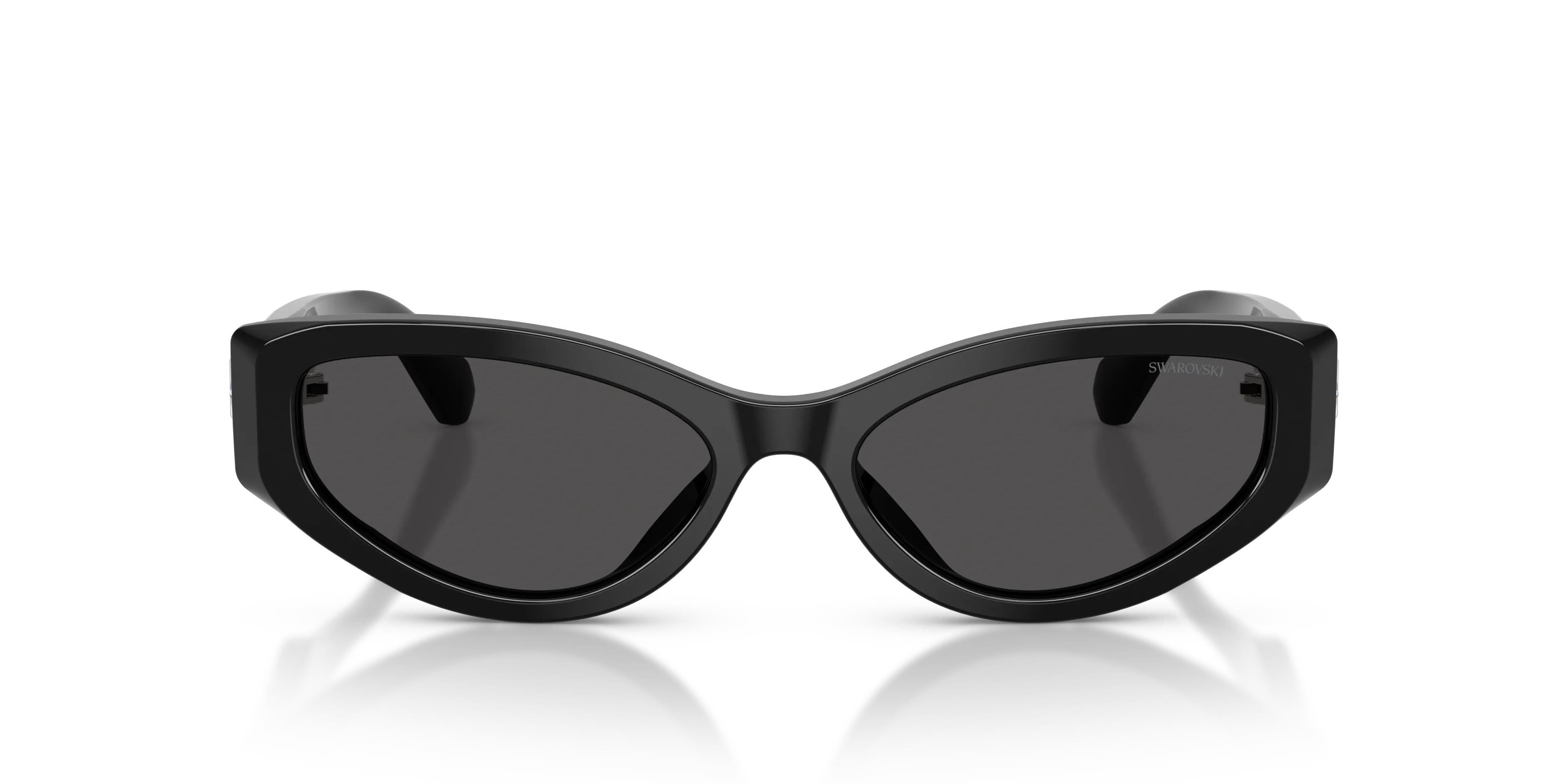 Swarovski SK6045U 100187 Occhiali da sole Acetato Nero Grigio Cat Eye Normale - immagine 3