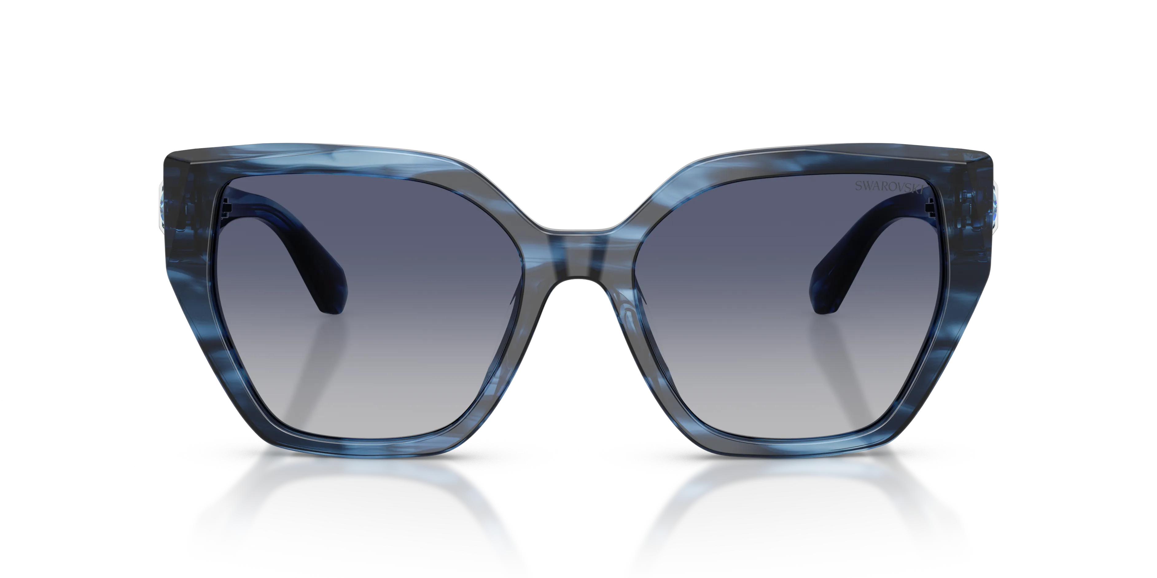 Swarovski SK6044U 10904L Occhiali da sole Acetato Blu Blu Geometrica Normale Sfumato - immagine 3