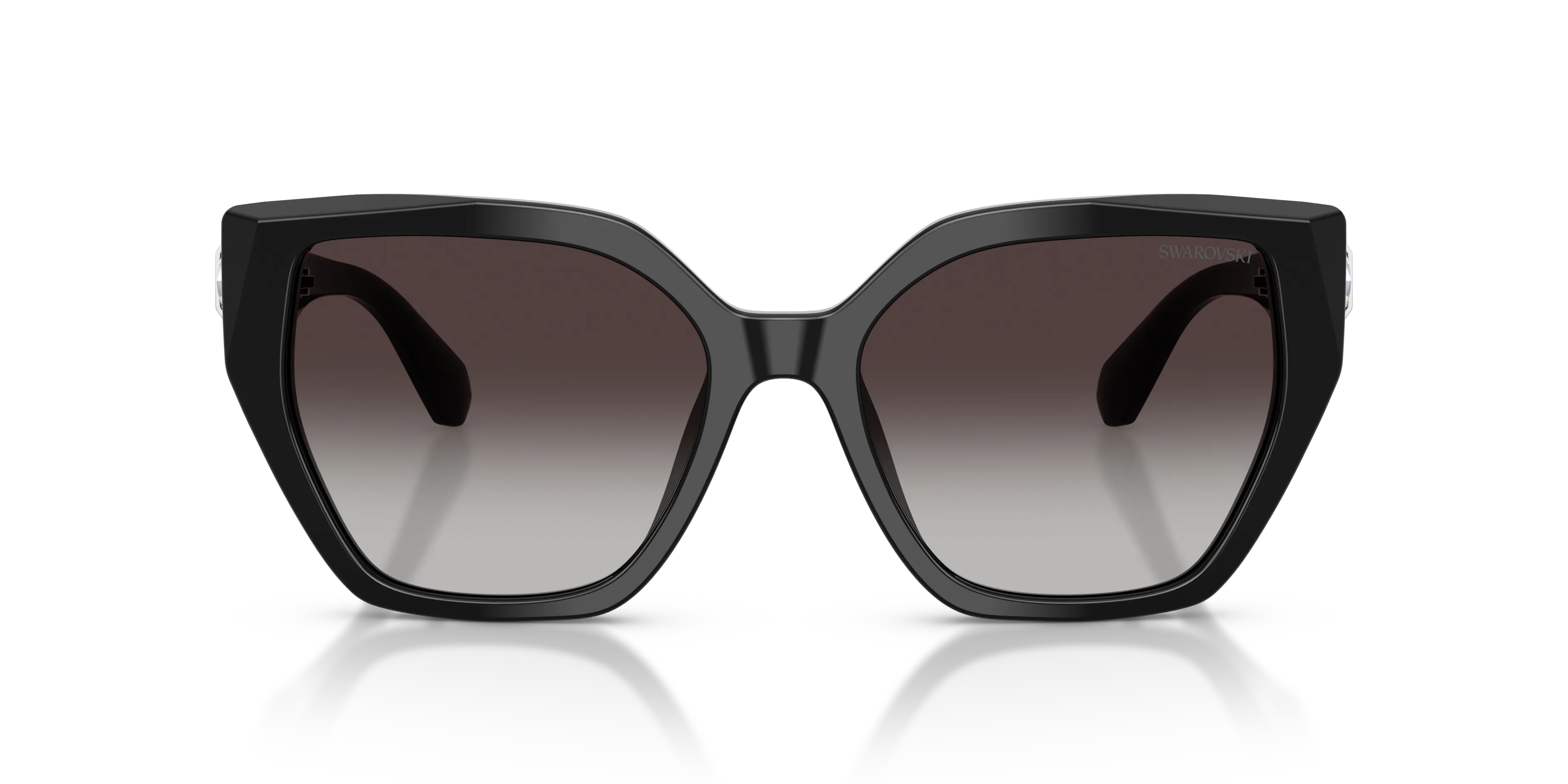 Swarovski SK6044U 10018G Occhiali da sole Acetato Nero Grigio Geometrica Normale Sfumato - immagine 3
