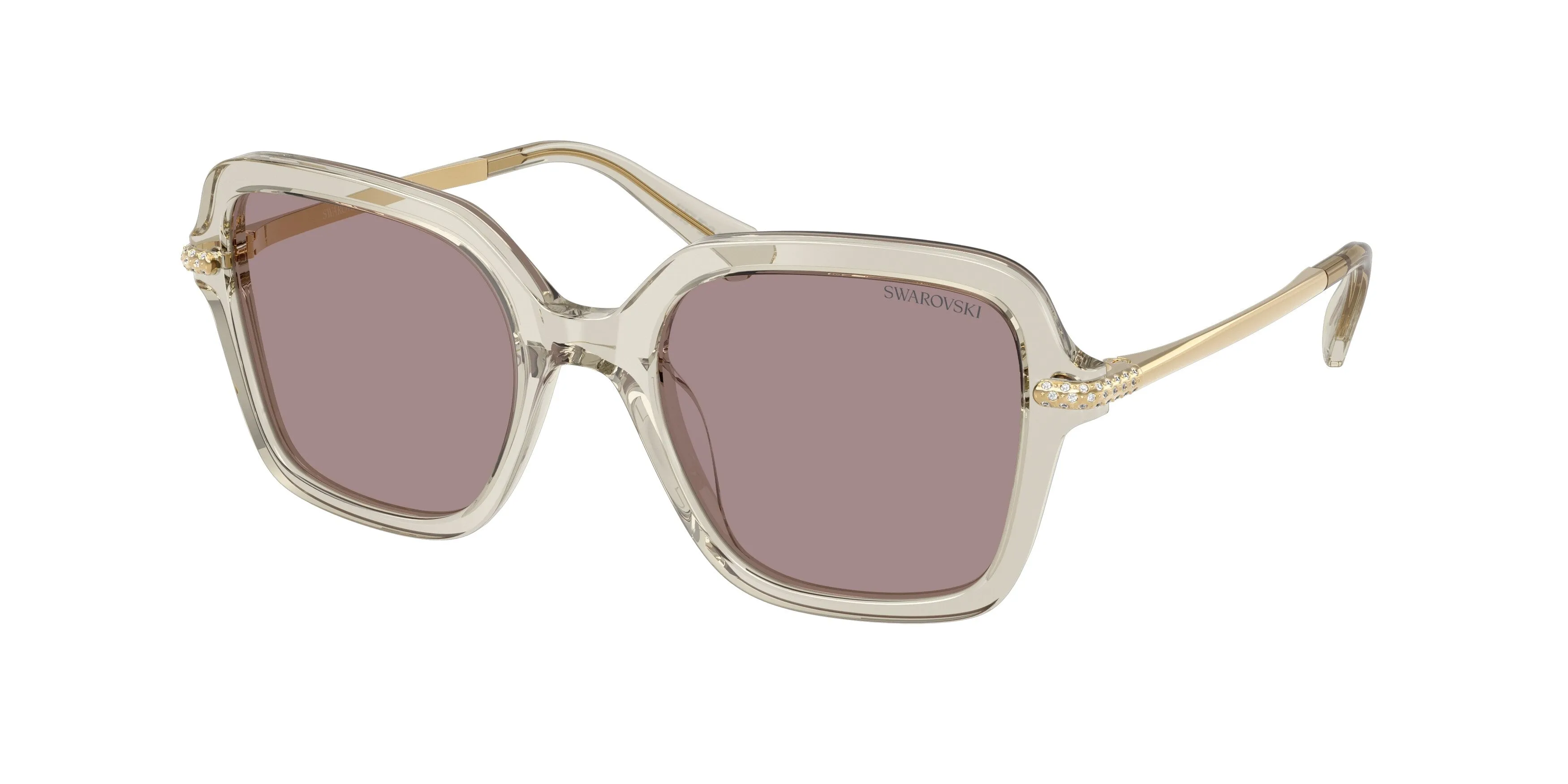 Swarovski SK6040 3003LA Occhiali da sole Acetato Marrone Viola Geometrica Normale - immagine 1