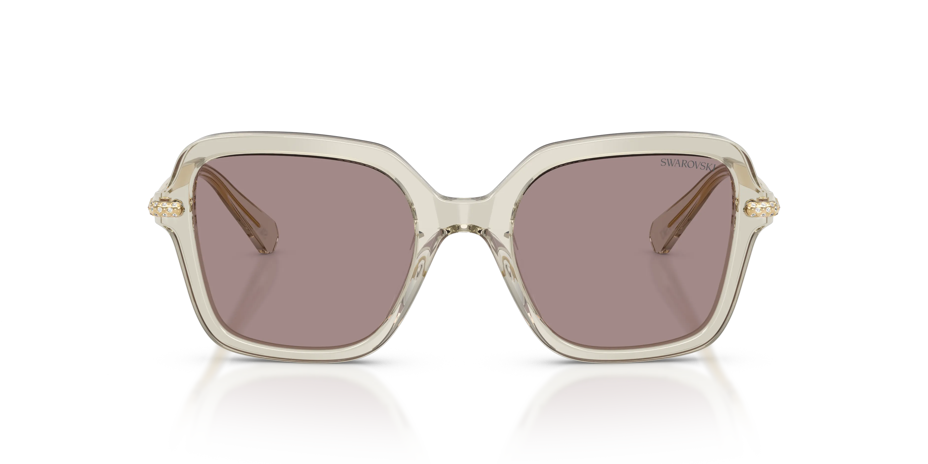 Swarovski SK6040 3003LA Occhiali da sole Acetato Marrone Viola Geometrica Normale - immagine 3