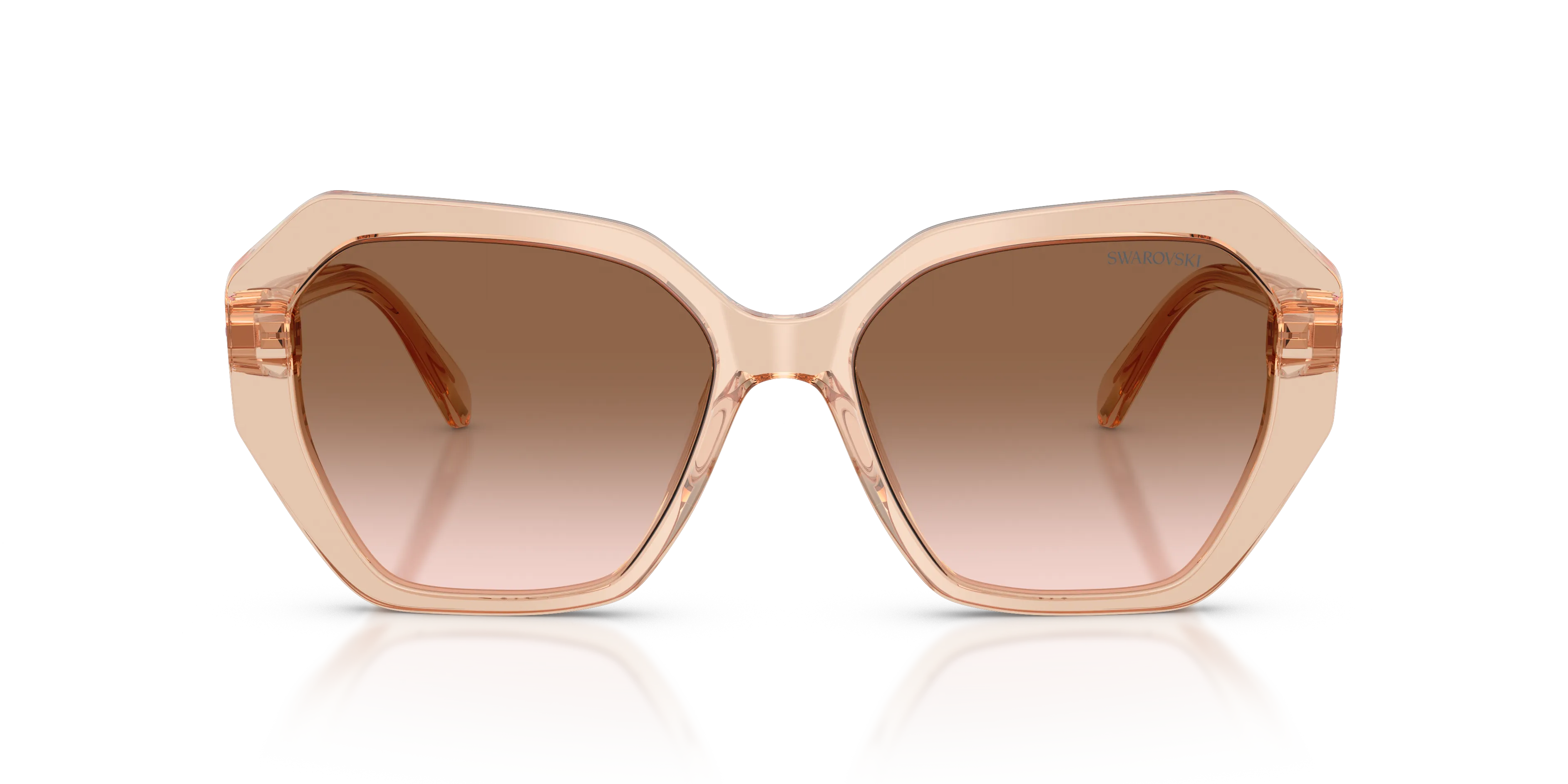 Swarovski SK6017 106313 Occhiali da sole Acetato Marrone Marrone Geometrica Normale Sfumato - immagine 3