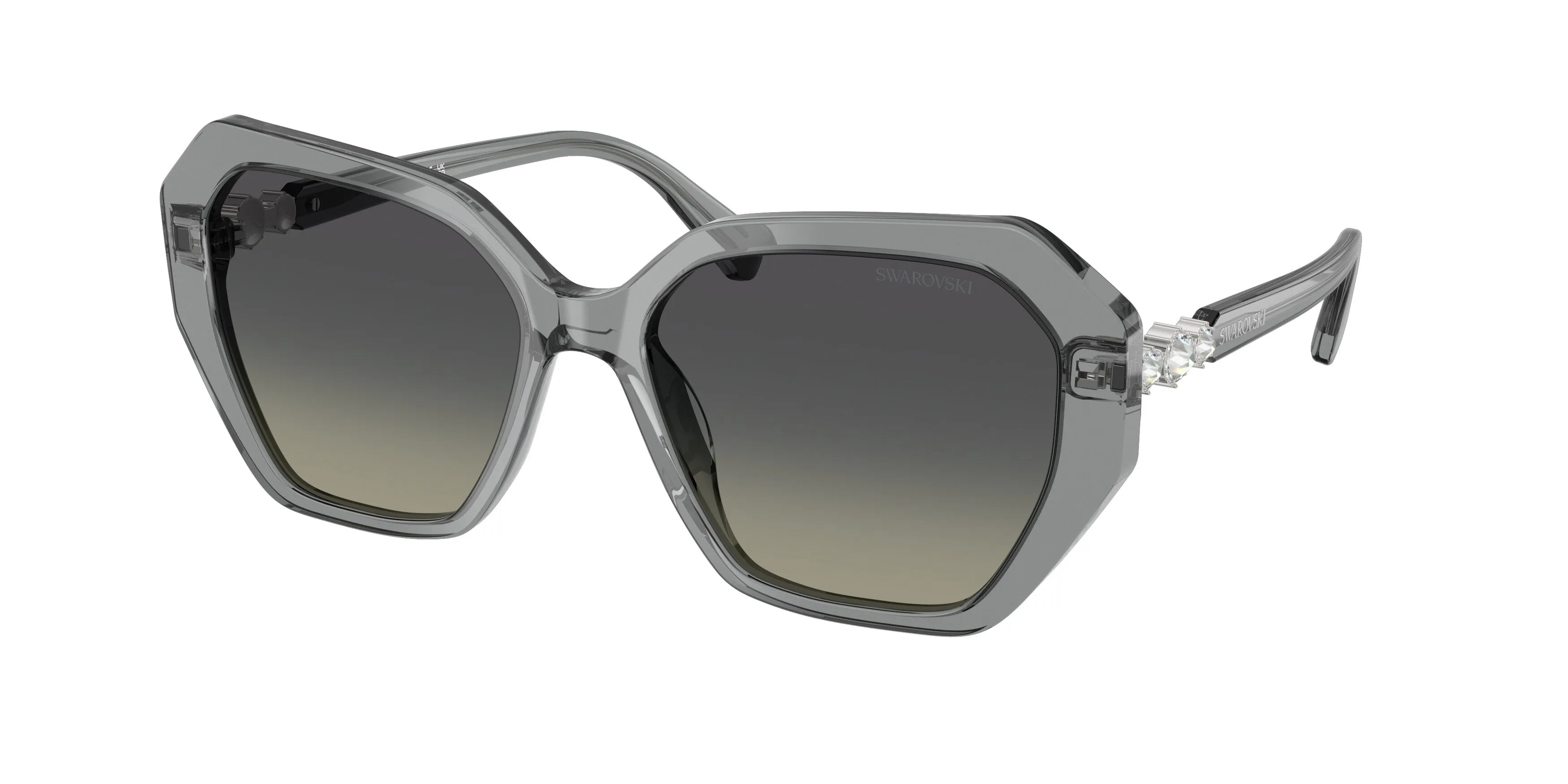 Swarovski SK6017 106211 Occhiali da sole Acetato Grigio Grigio Geometrica Normale Sfumato - immagine 1