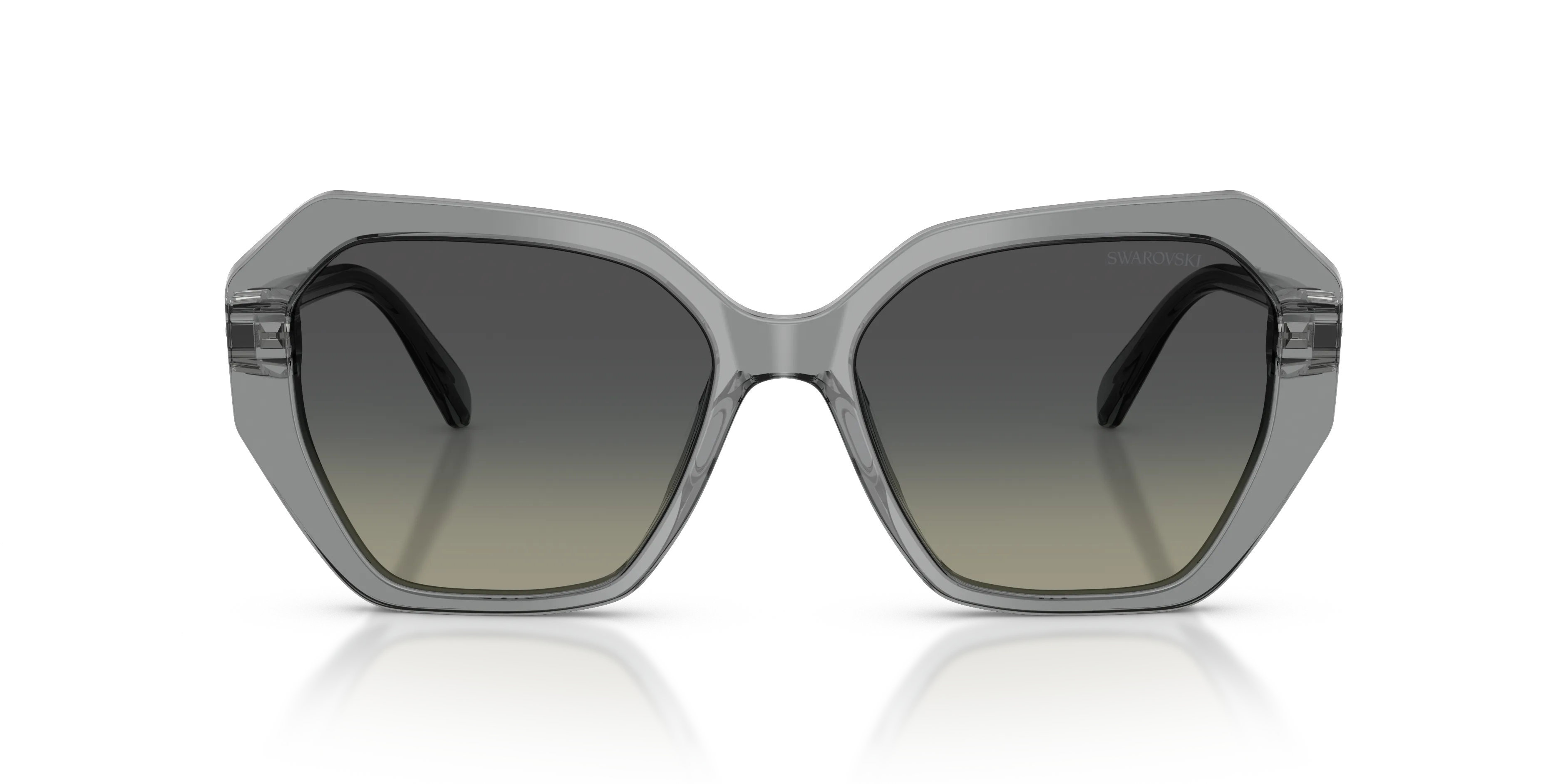 Swarovski SK6017 106211 Occhiali da sole Acetato Grigio Grigio Geometrica Normale Sfumato - immagine 3