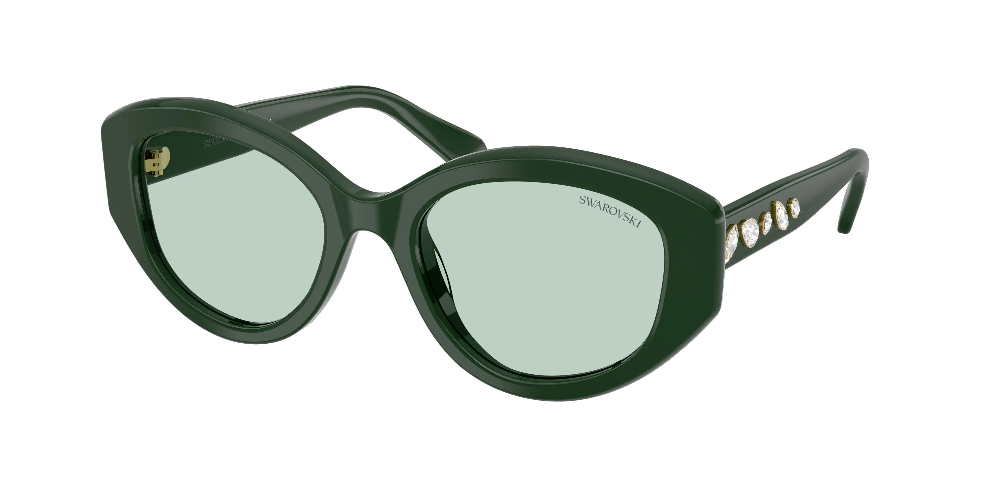Swarovski SK6005 1026M1 Occhiali da sole Acetato Verde Verde Geometrica Fotocromatiche - immagine 1