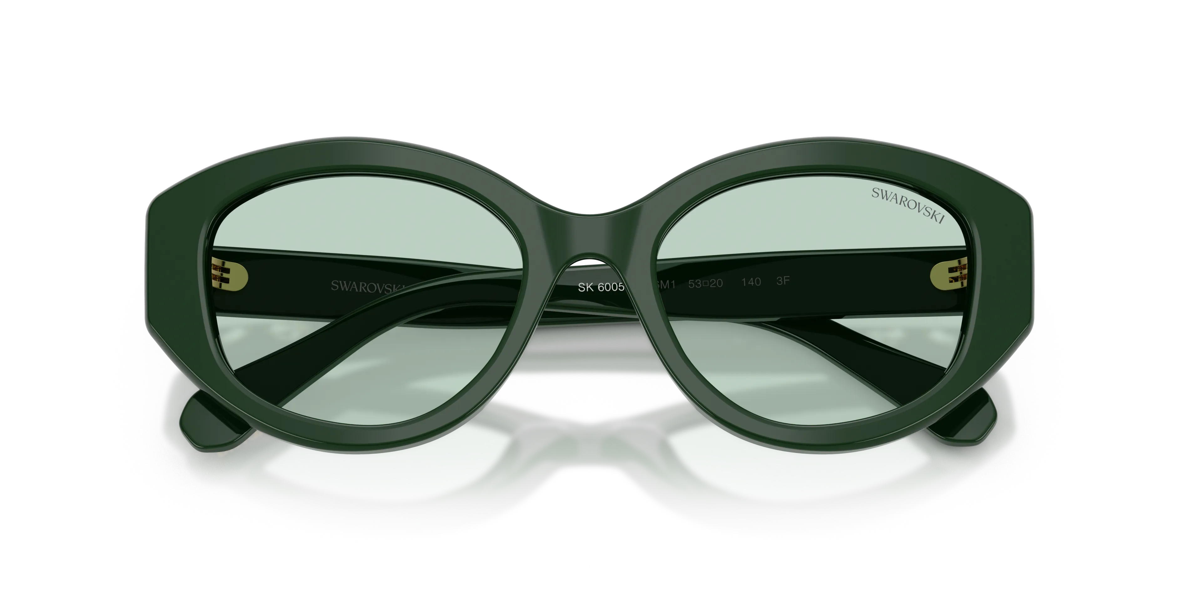 Swarovski SK6005 1026M1 Occhiali da sole Acetato Verde Verde Geometrica Fotocromatiche - immagine 2