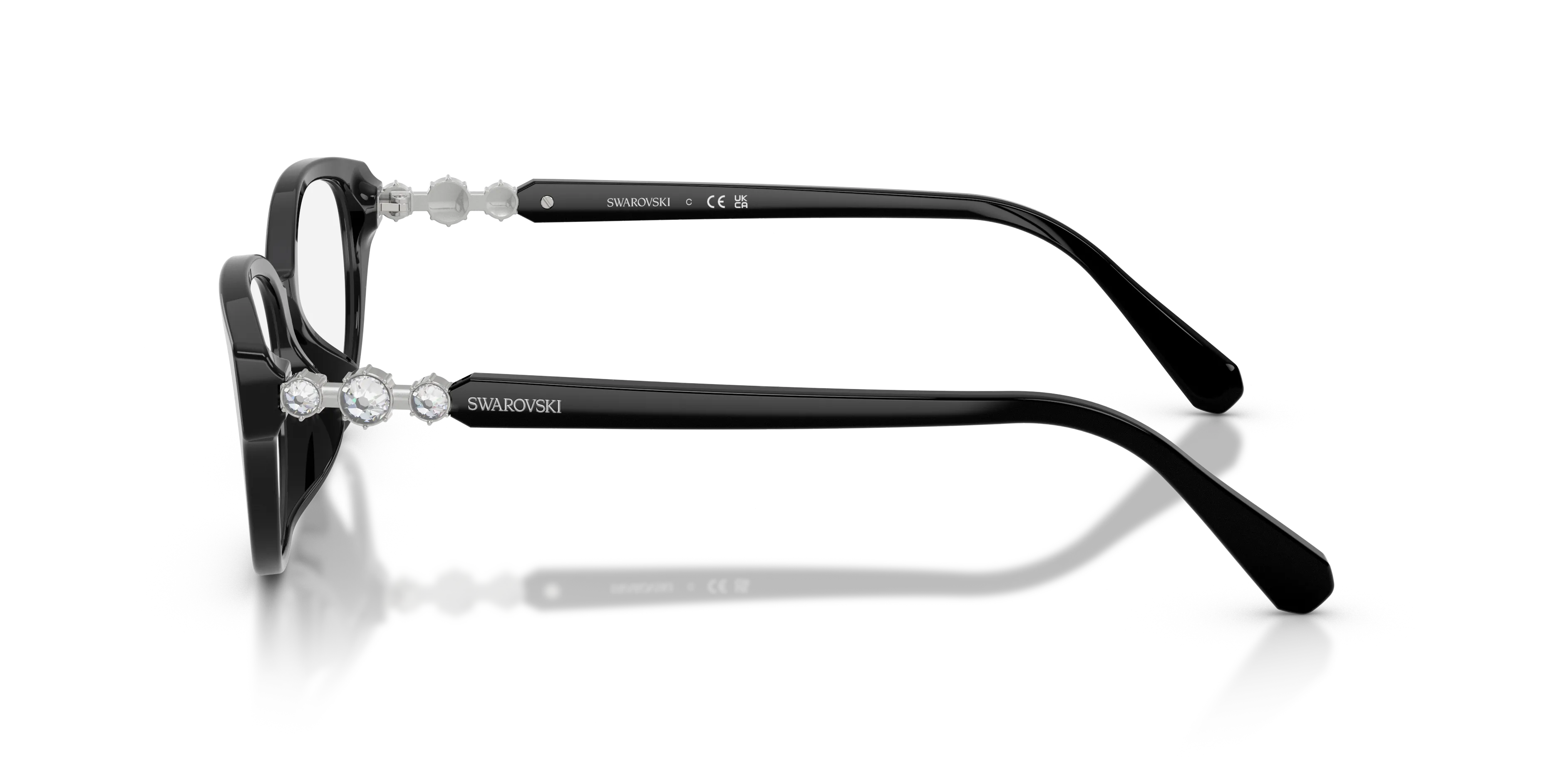 Swarovski SK2058D 1038 Montature da vista Acetato Nero Pantos Normale - immagine 4