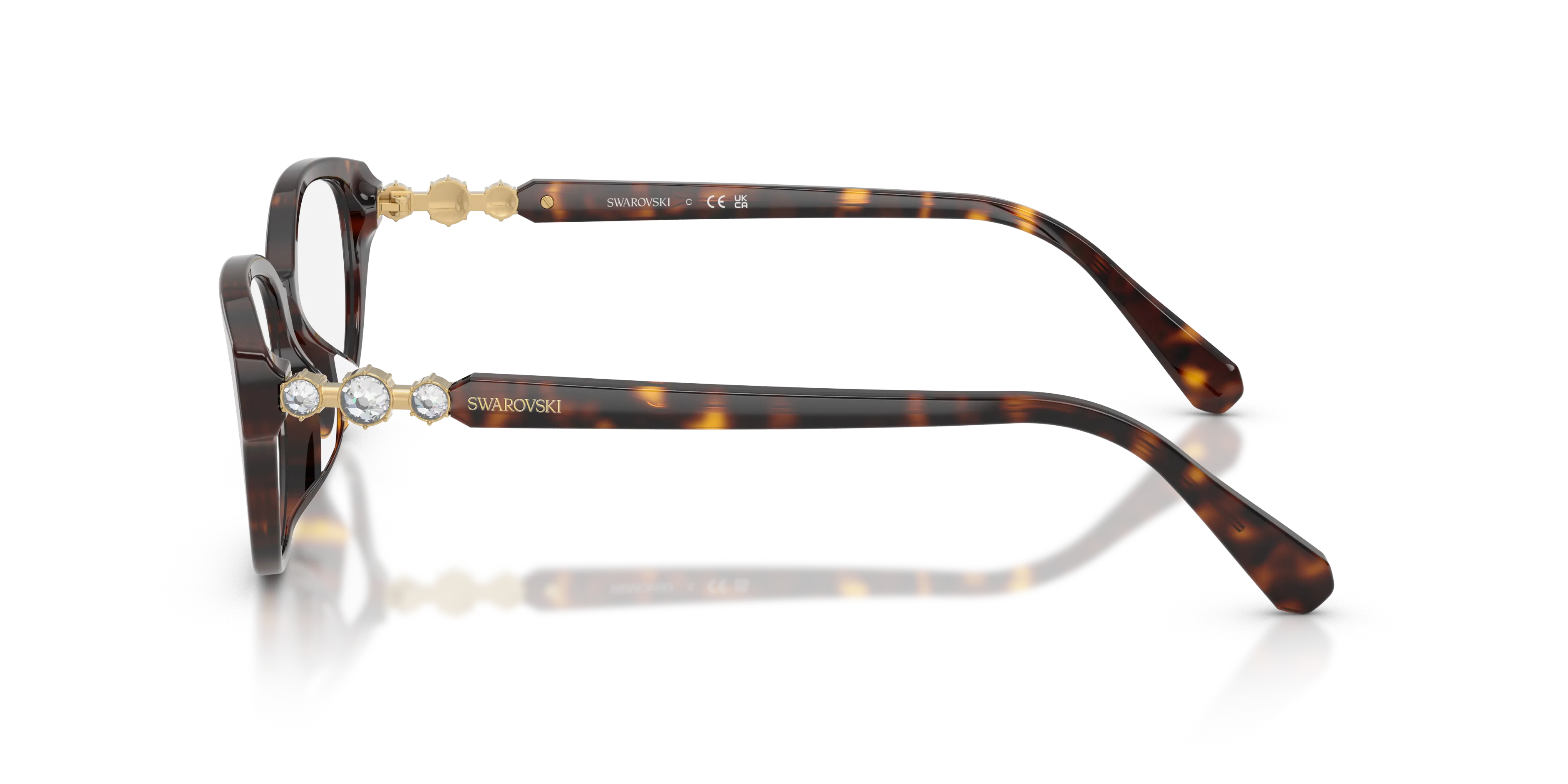 Swarovski SK2058D 1002 Montature da vista Acetato Tartaruga Pantos Normale - immagine 4