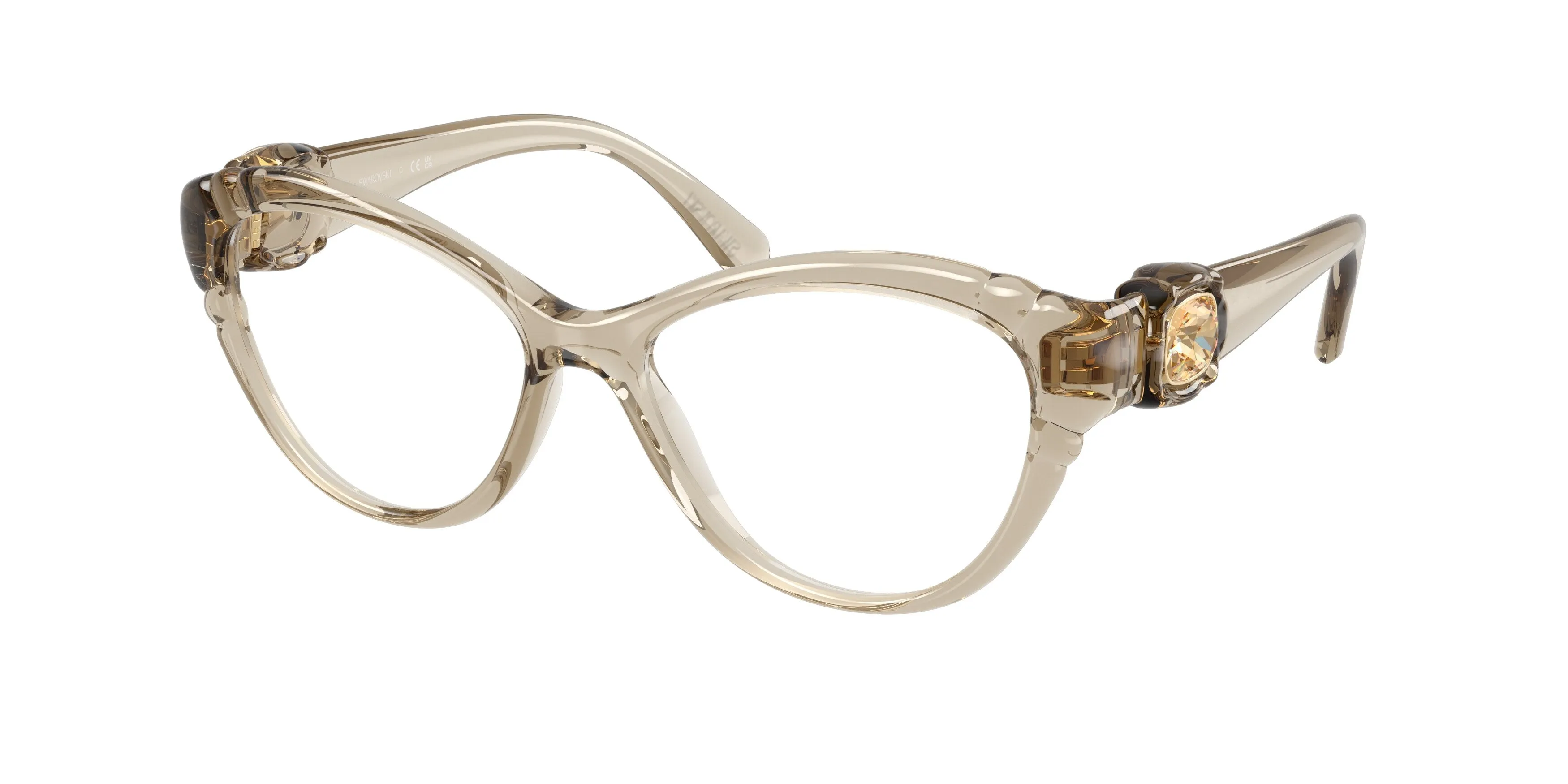 Swarovski SK2057 3003 Montature da vista Iniettato Marrone Cat Eye Normale - immagine 1