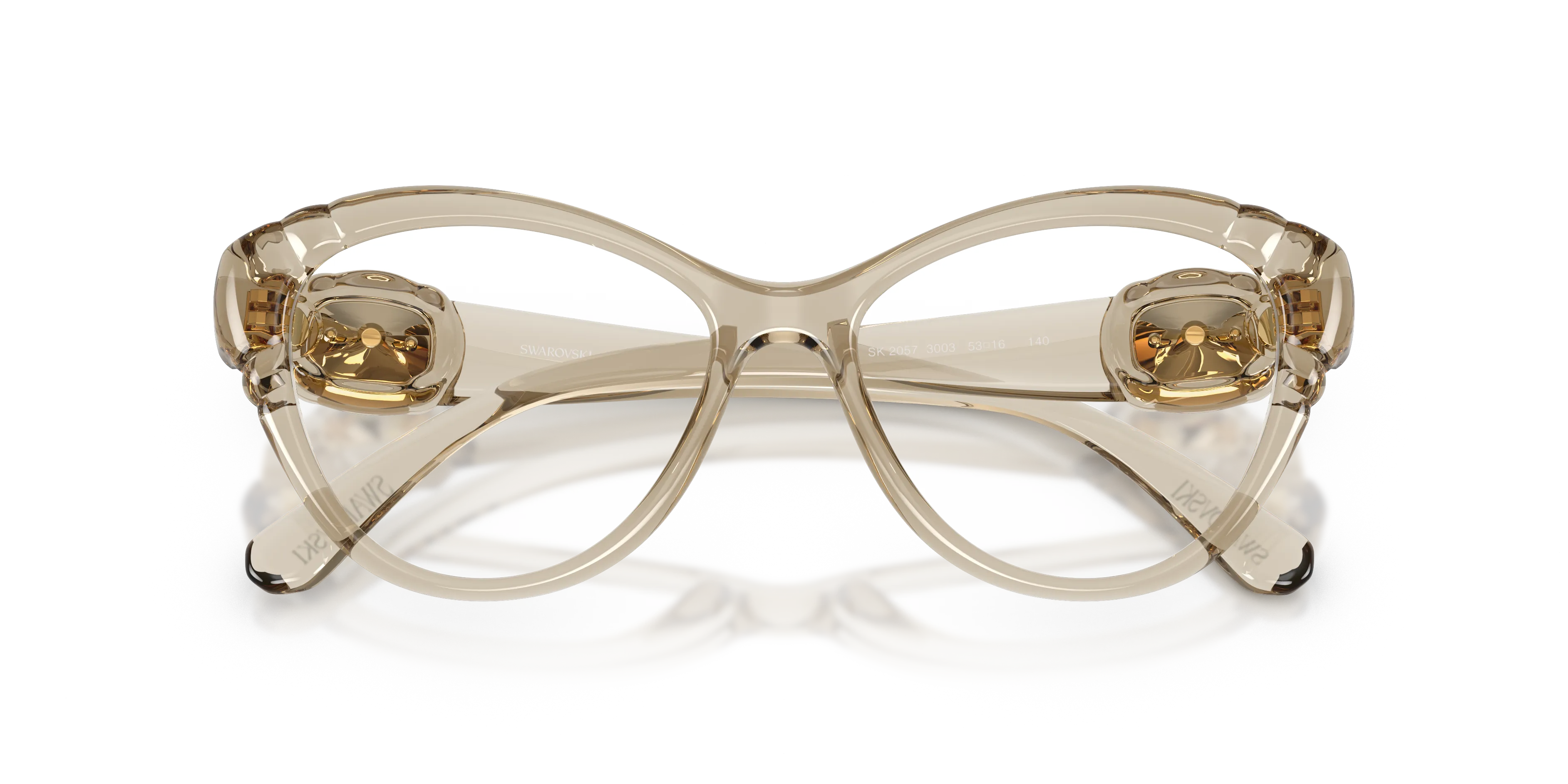 Swarovski SK2057 3003 Montature da vista Iniettato Marrone Cat Eye Normale - immagine 2