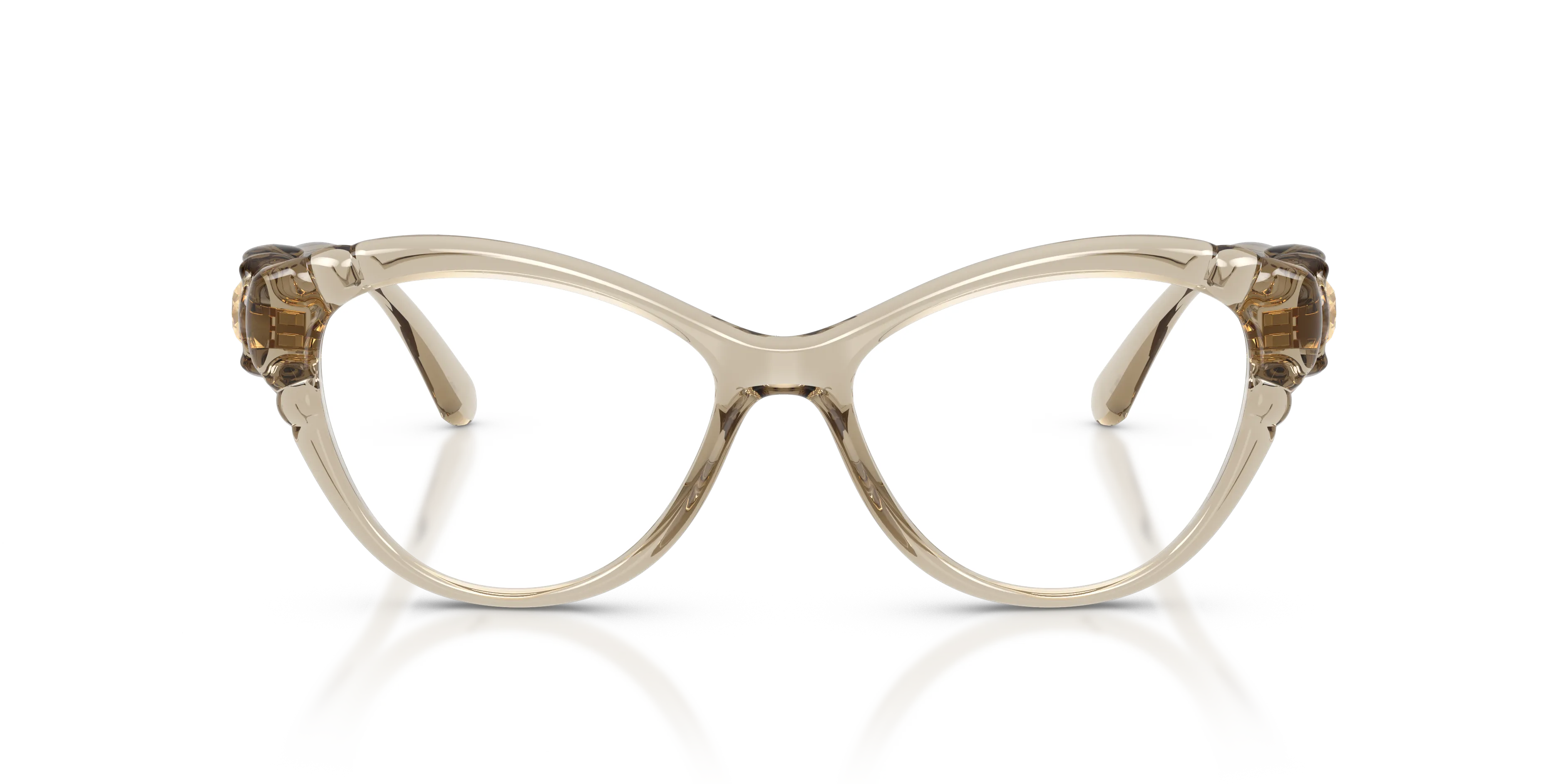 Swarovski SK2057 3003 Montature da vista Iniettato Marrone Cat Eye Normale - immagine 3