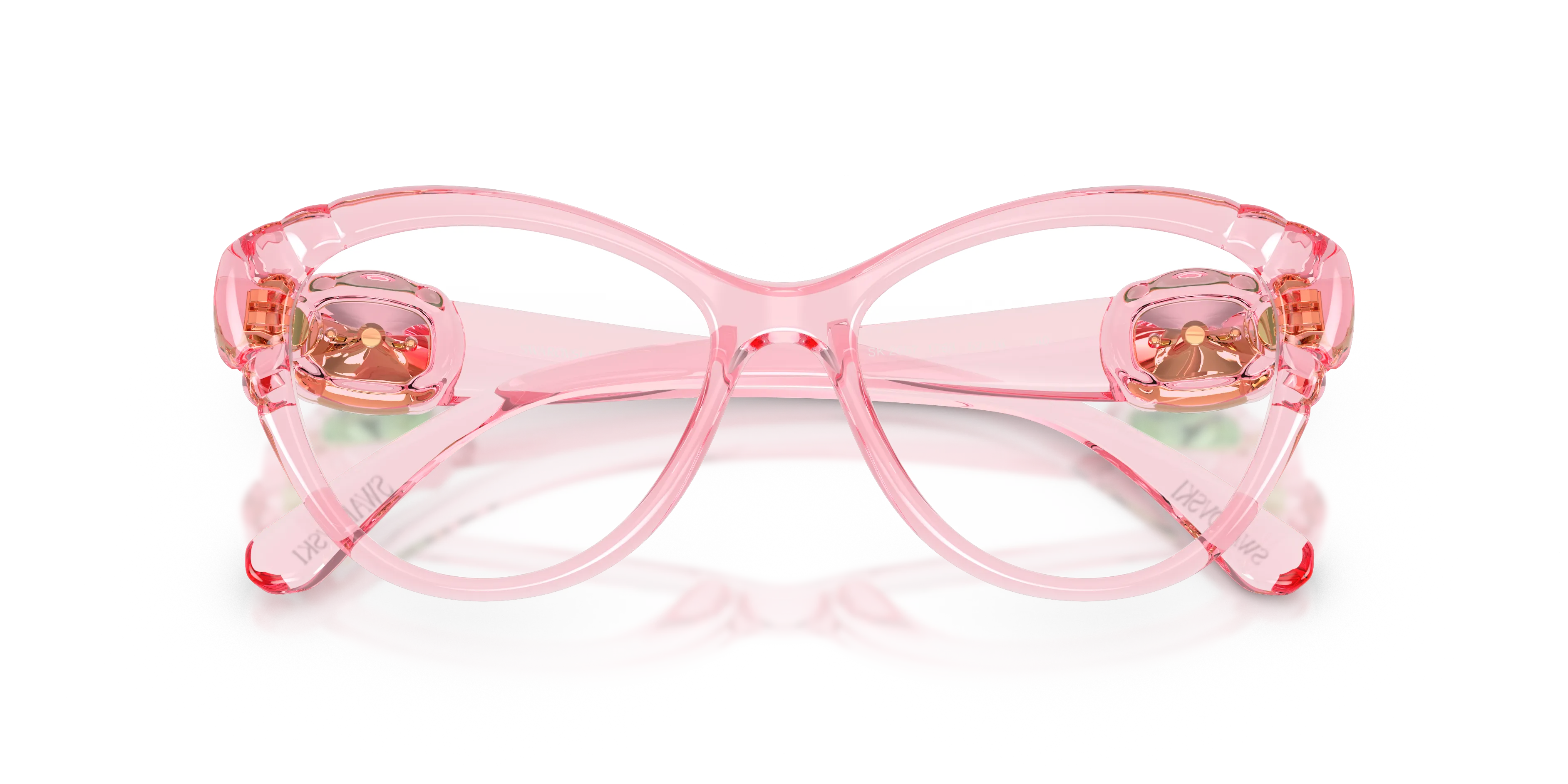 Swarovski SK2057 1088 Montature da vista Iniettato Rosa Cat Eye Normale - immagine 2