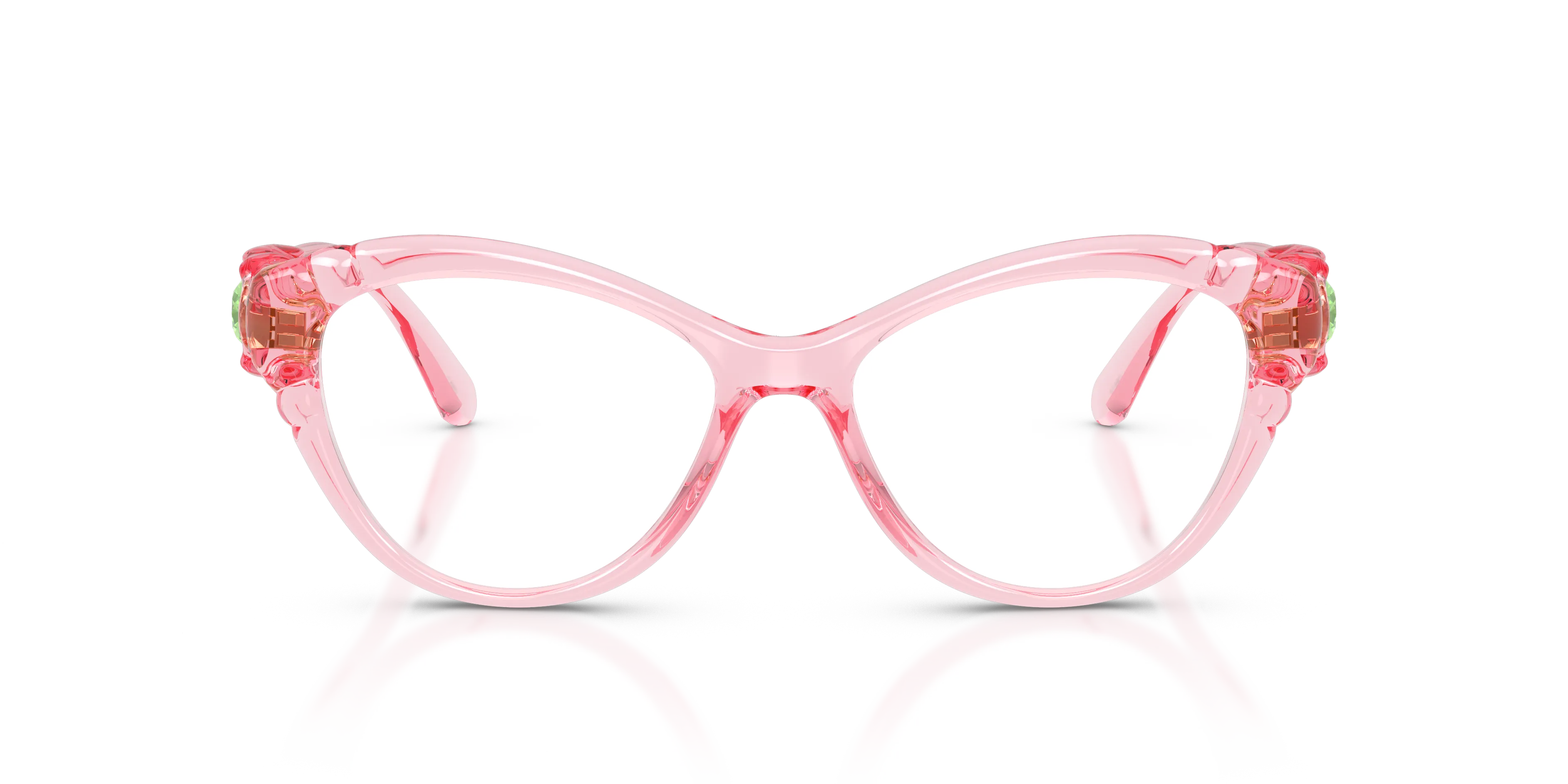 Swarovski SK2057 1088 Montature da vista Iniettato Rosa Cat Eye Normale - immagine 3