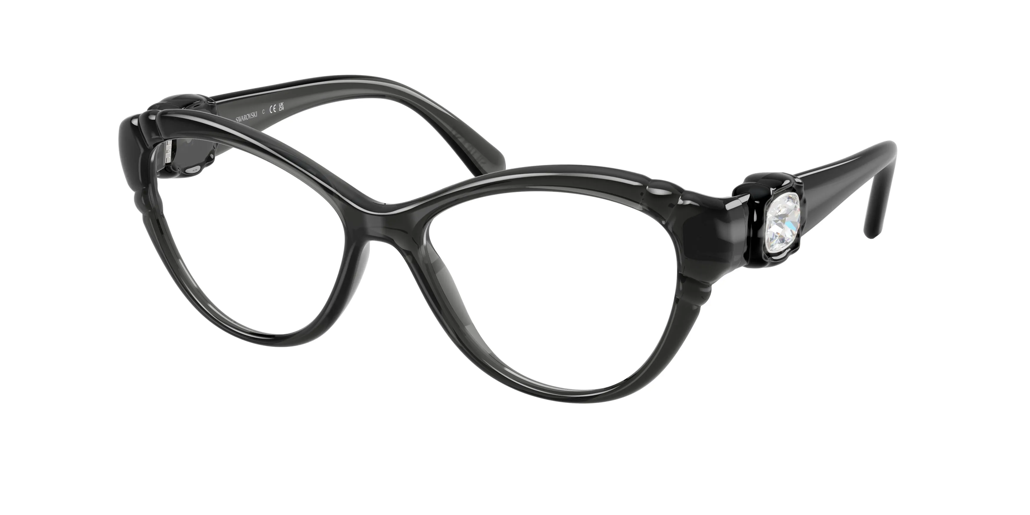 Swarovski SK2057 1087 Montature da vista Iniettato Grigio Cat Eye Normale - immagine 1