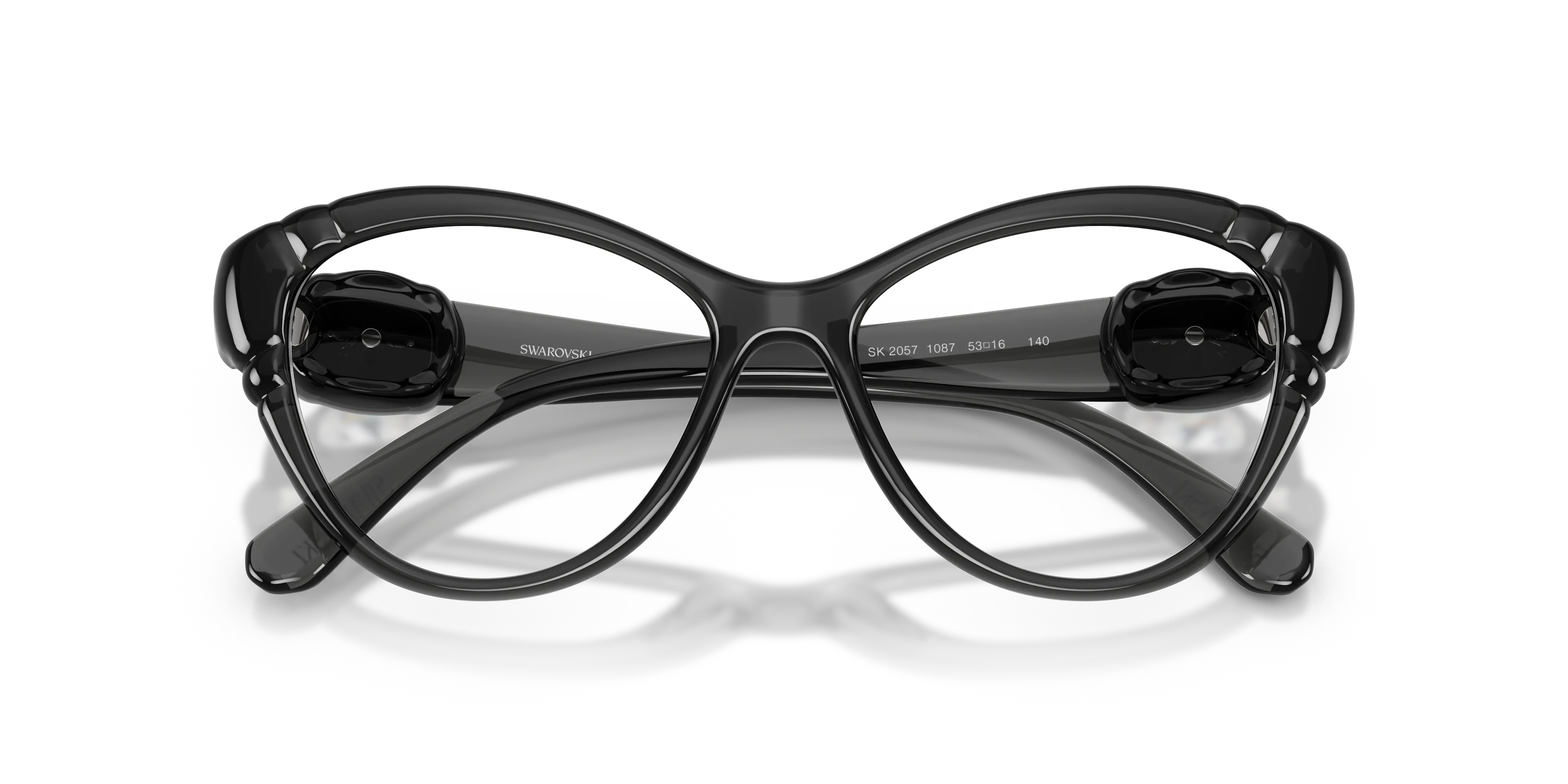 Swarovski SK2057 1087 Montature da vista Iniettato Grigio Cat Eye Normale - immagine 2