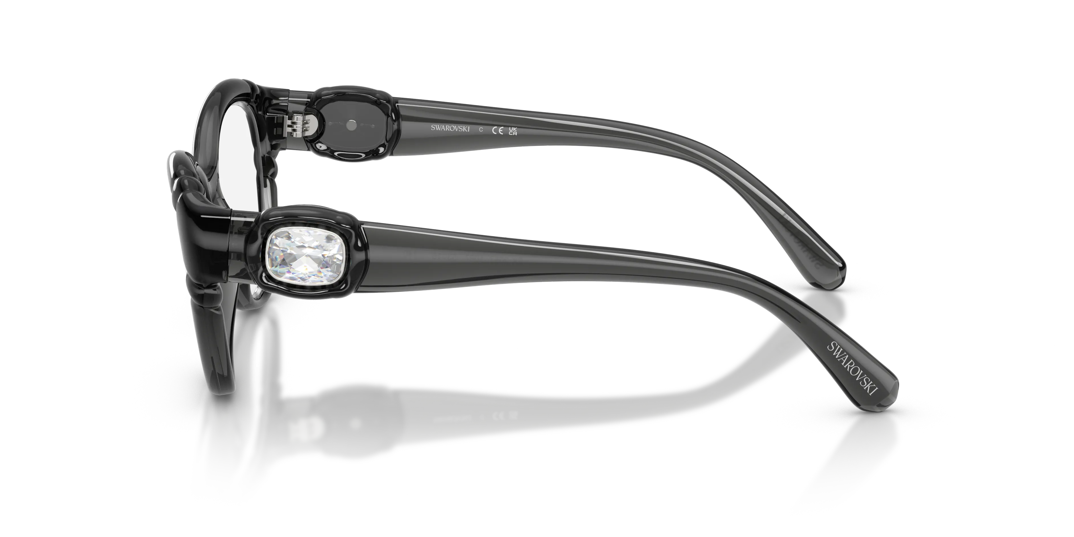 Swarovski SK2057 1087 Montature da vista Iniettato Grigio Cat Eye Normale - immagine 4