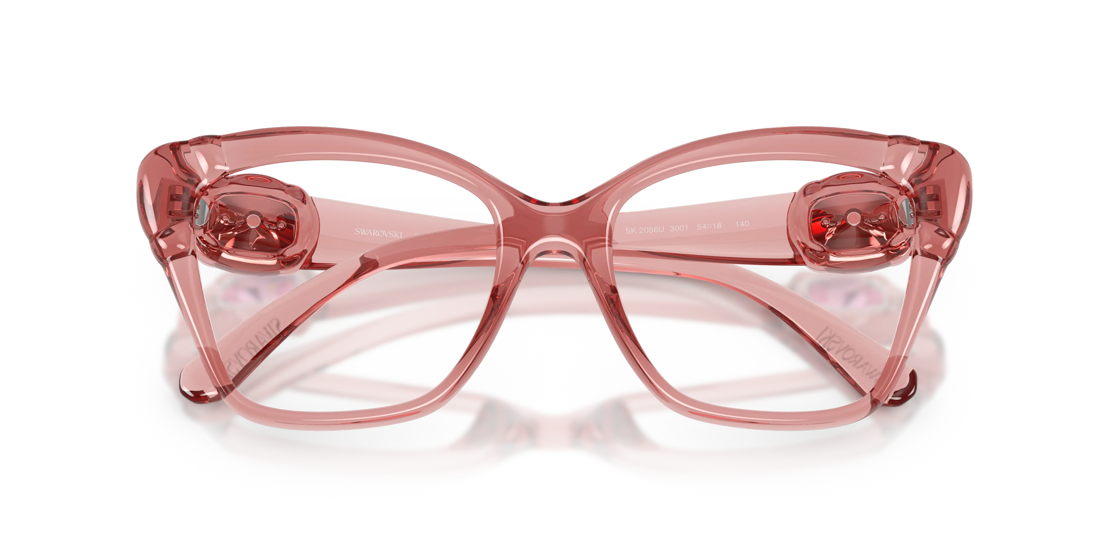 Swarovski SK2056U 3001 Montature da vista Iniettato Rosa Cat Eye Normale - immagine 2