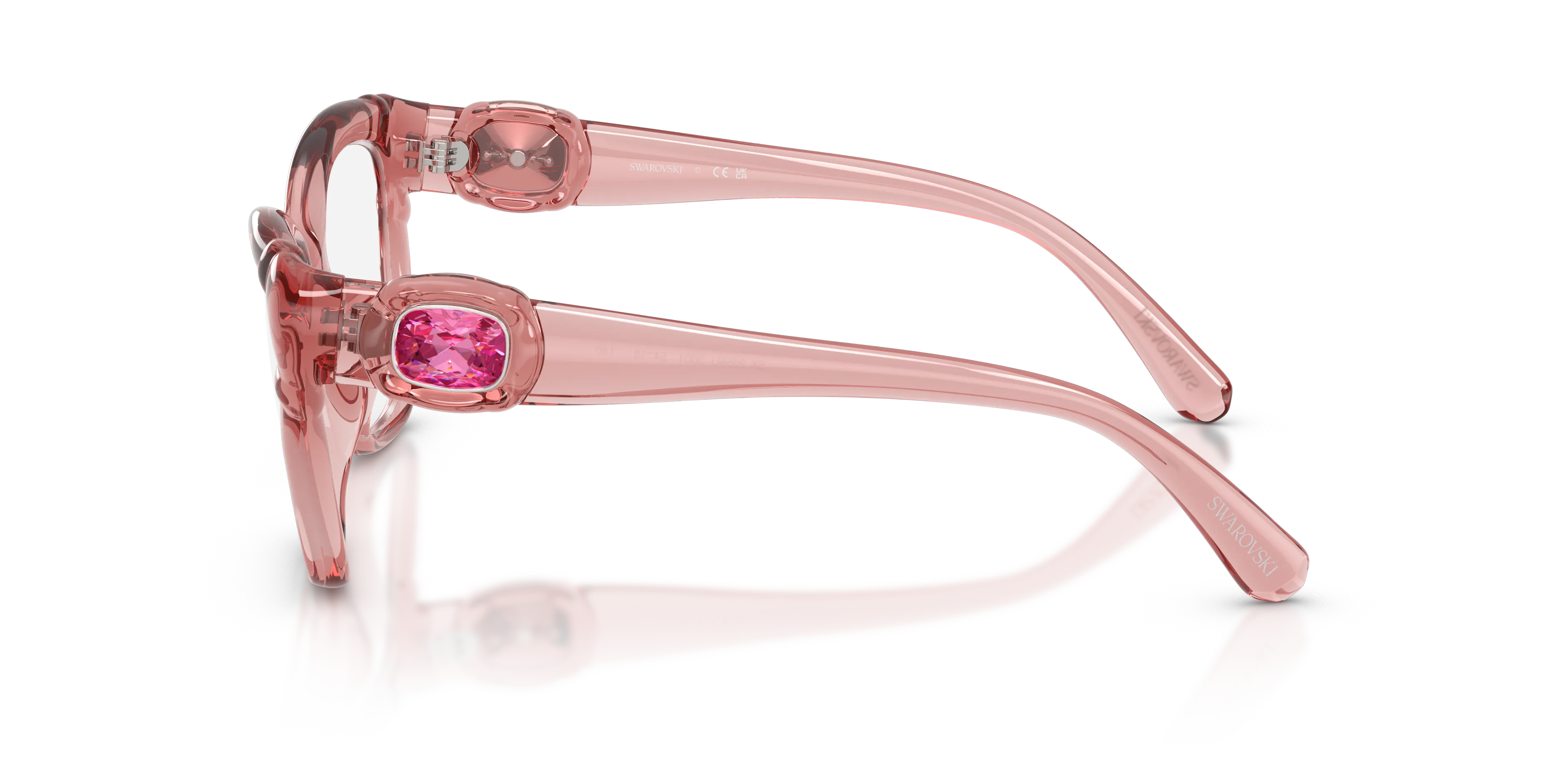 Swarovski SK2056U 3001 Montature da vista Iniettato Rosa Cat Eye Normale - immagine 4