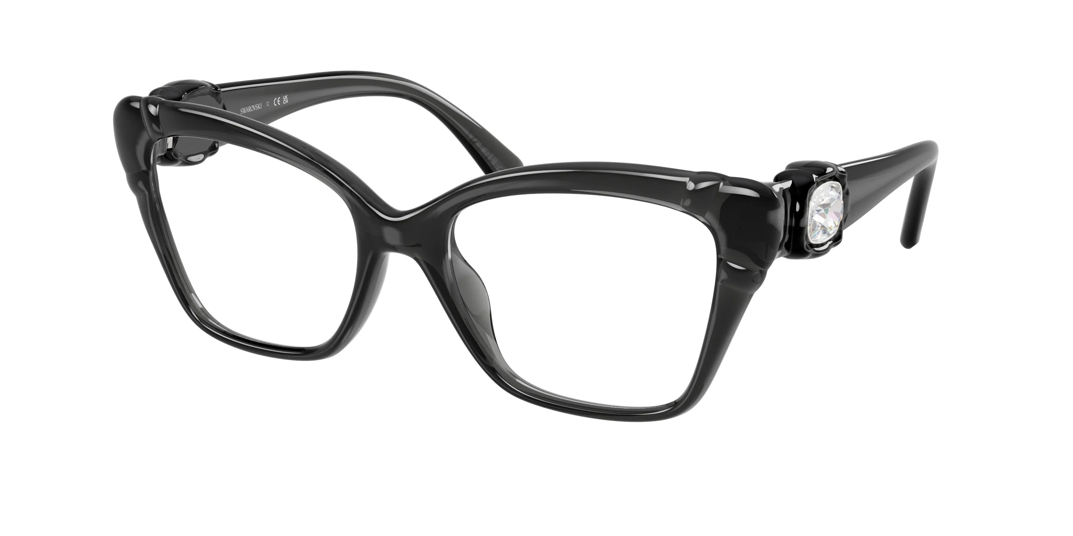 Swarovski SK2056U 1087 Montature da vista Iniettato Grigio Cat Eye Normale - immagine 1