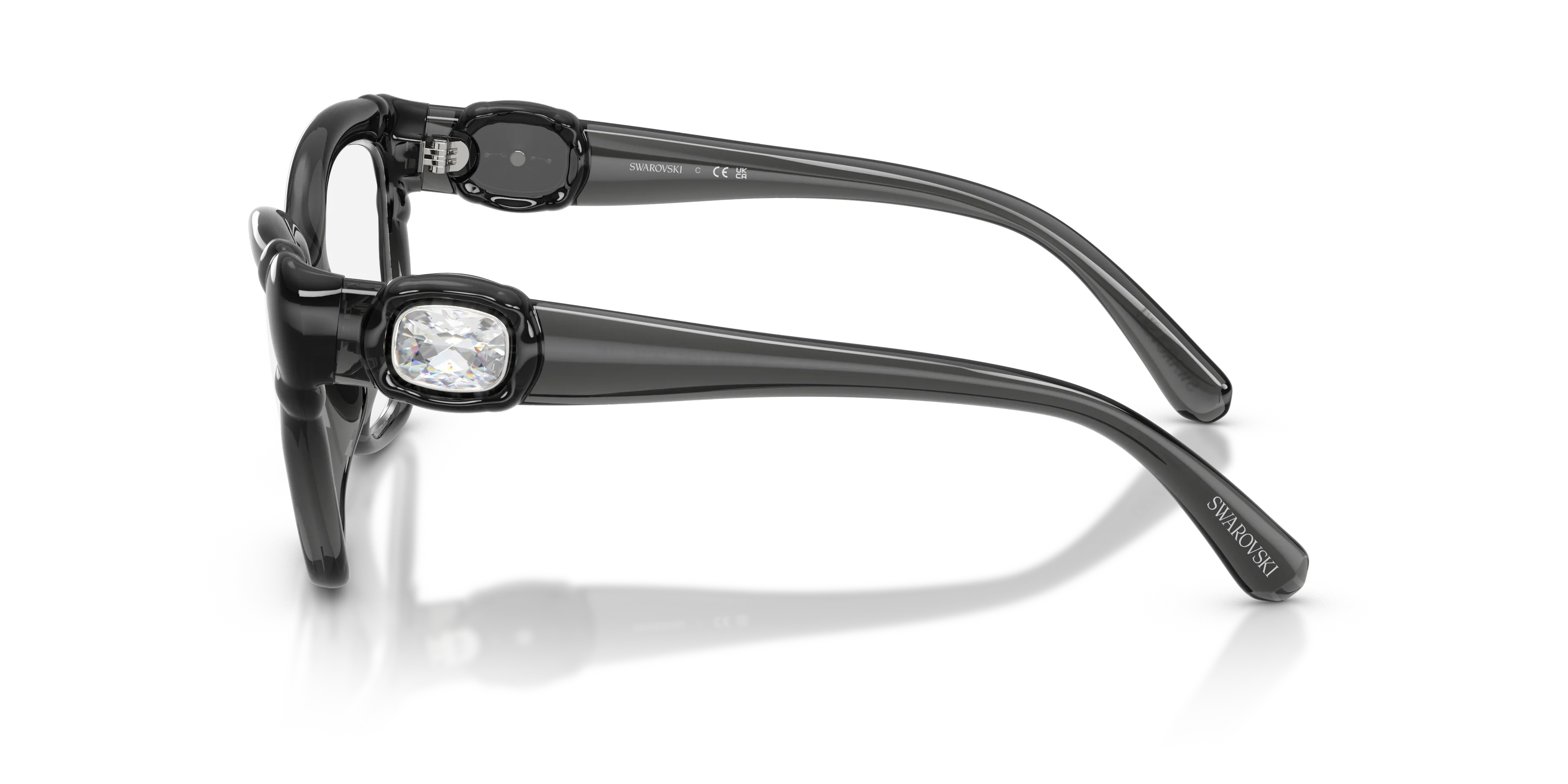 Swarovski SK2056U 1087 Montature da vista Iniettato Grigio Cat Eye Normale - immagine 4