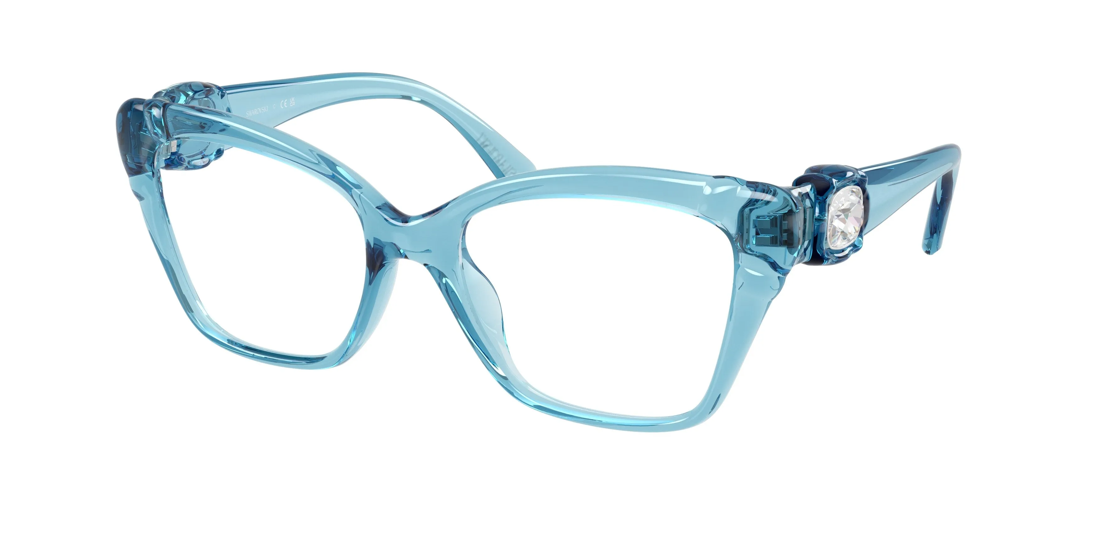 Swarovski SK2056U 1078 Montature da vista Iniettato Blu Cat Eye Normale - immagine 1