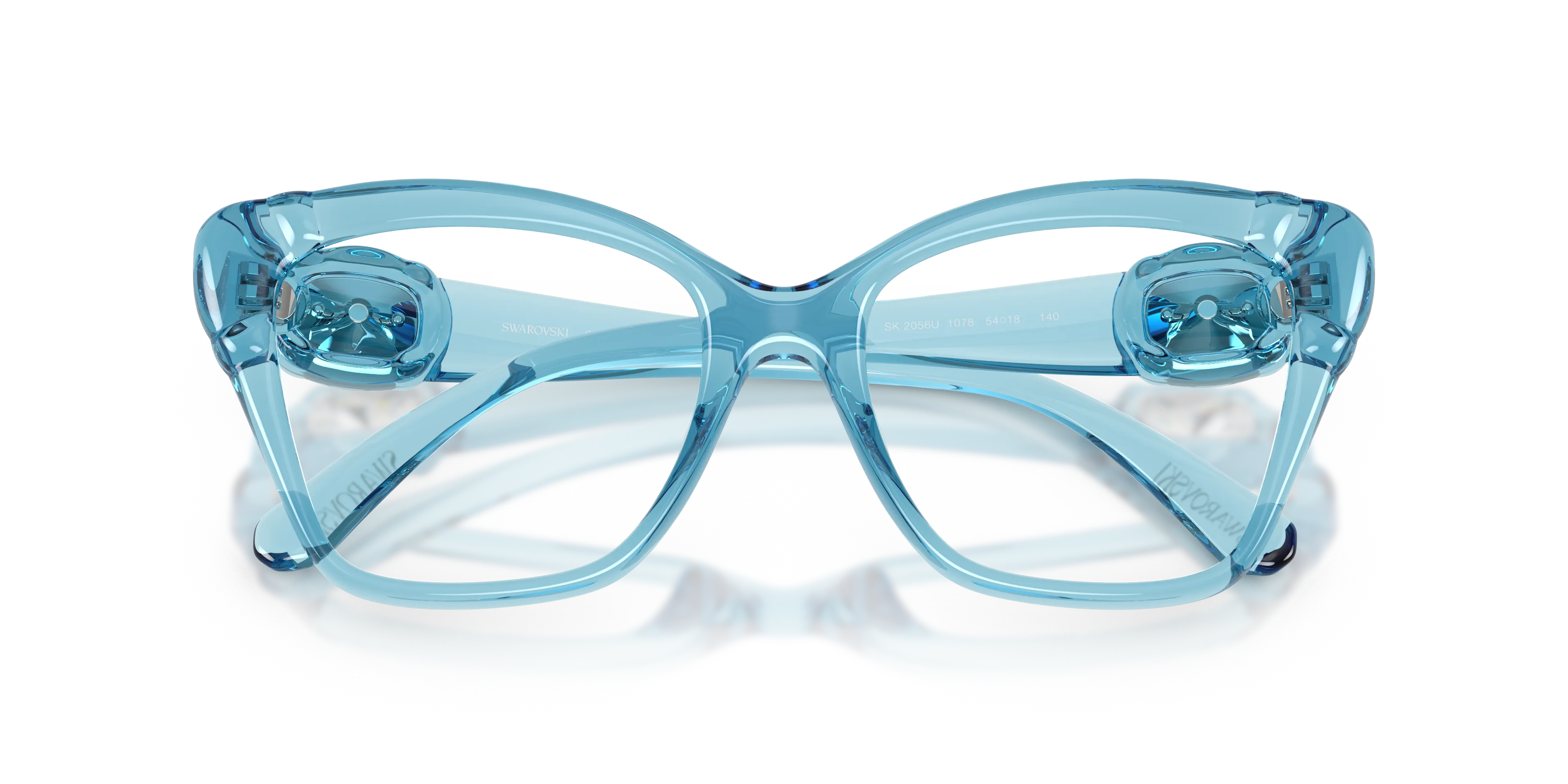 Swarovski SK2056U 1078 Montature da vista Iniettato Blu Cat Eye Normale - immagine 2