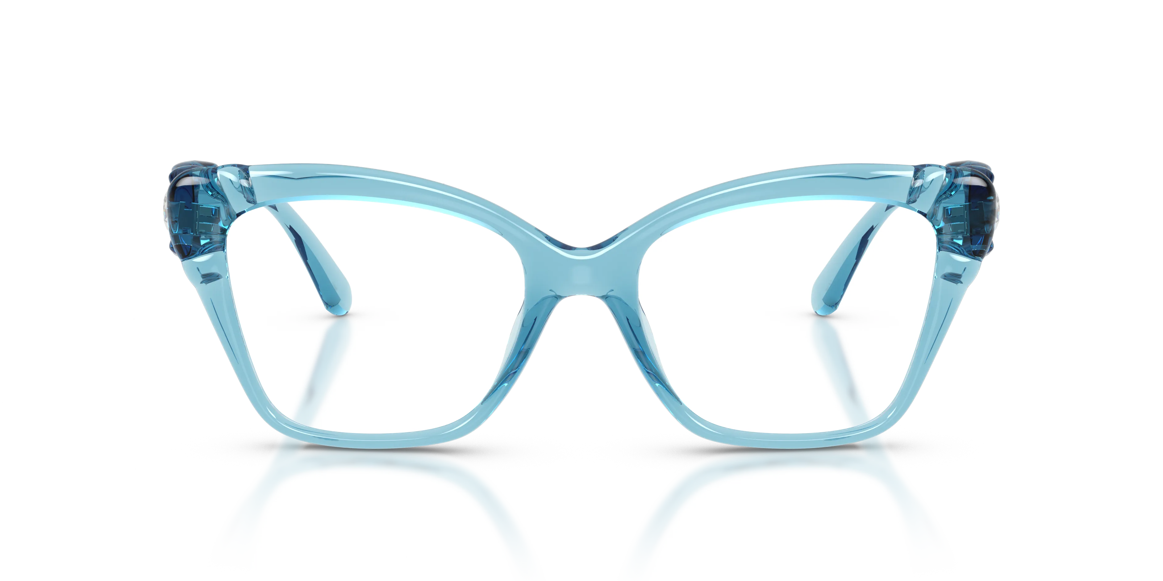 Swarovski SK2056U 1078 Montature da vista Iniettato Blu Cat Eye Normale - immagine 3