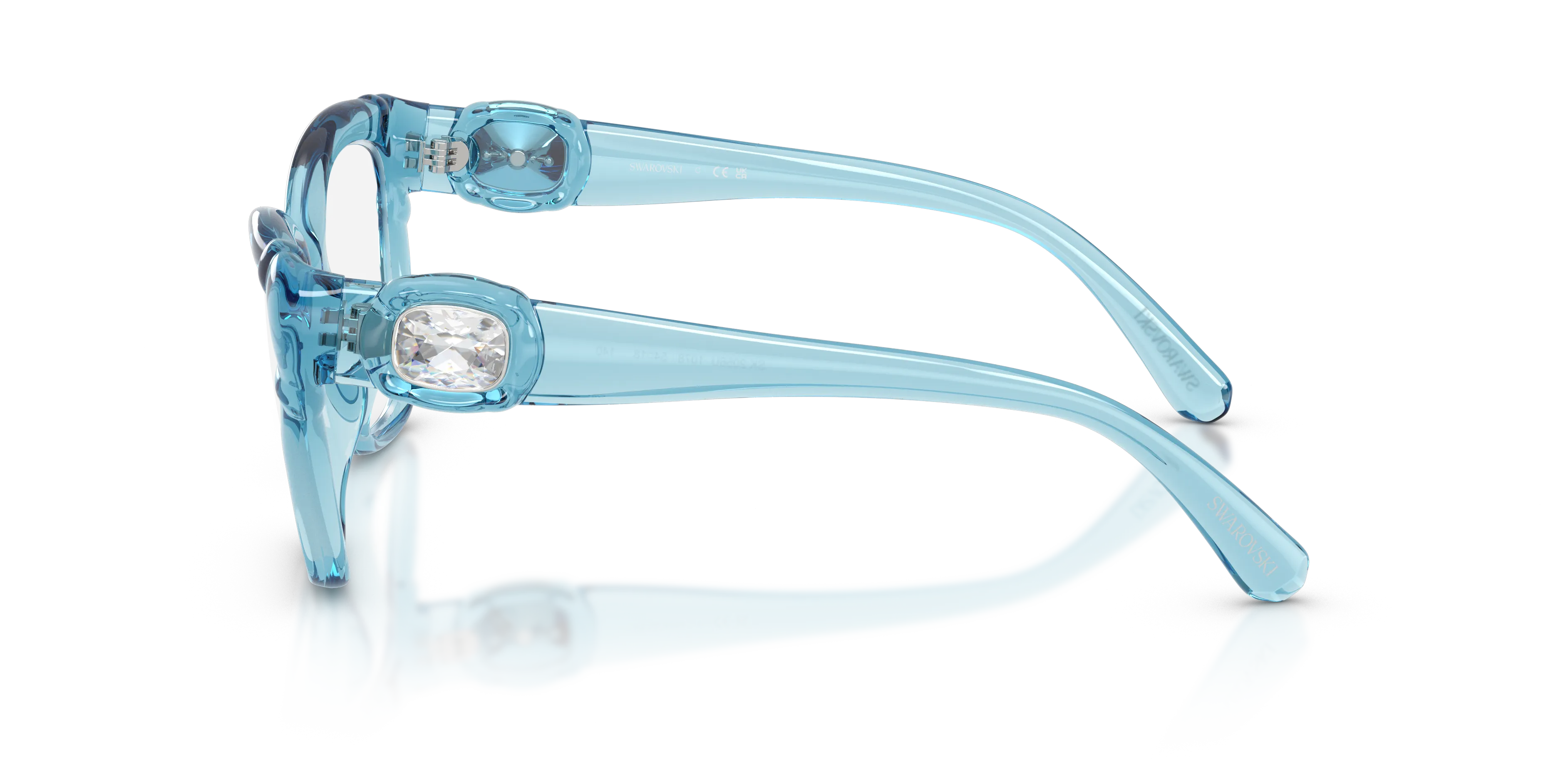 Swarovski SK2056U 1078 Montature da vista Iniettato Blu Cat Eye Normale - immagine 4