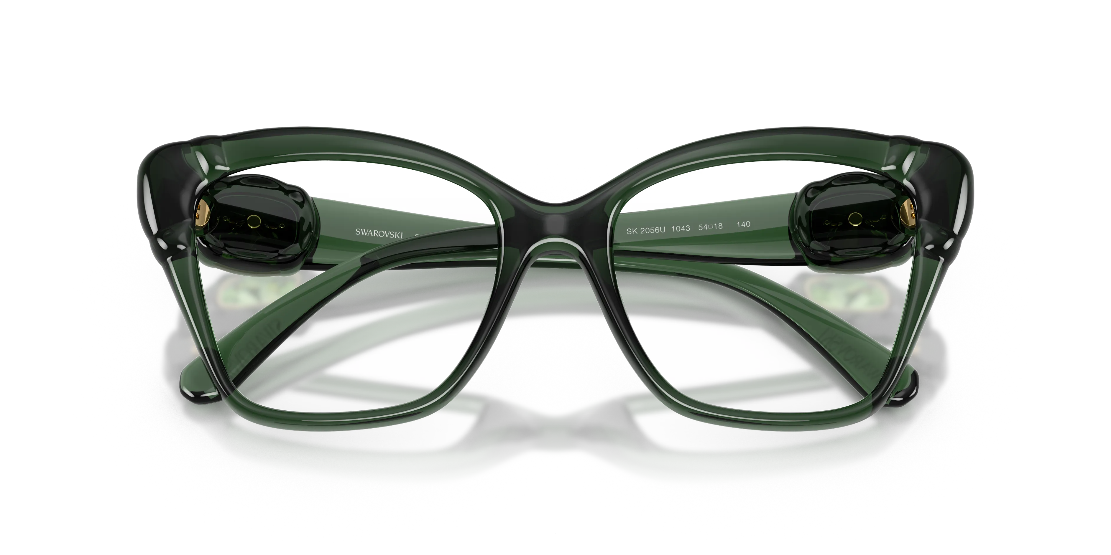 Swarovski SK2056U 1043 Montature da vista Iniettato Verde Cat Eye Normale - immagine 2