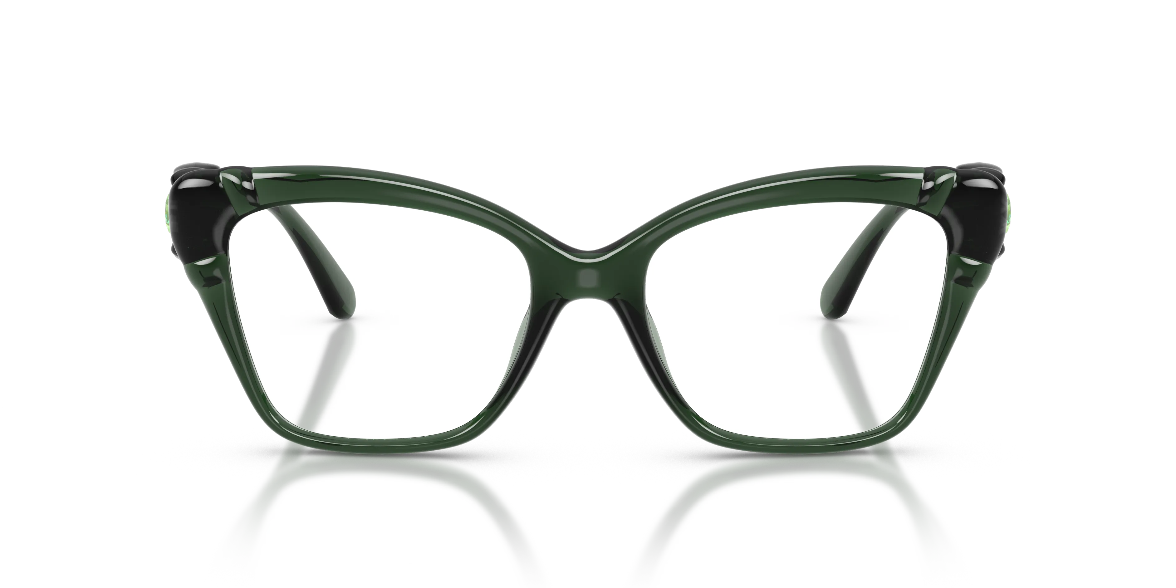 Swarovski SK2056U 1043 Montature da vista Iniettato Verde Cat Eye Normale - immagine 3