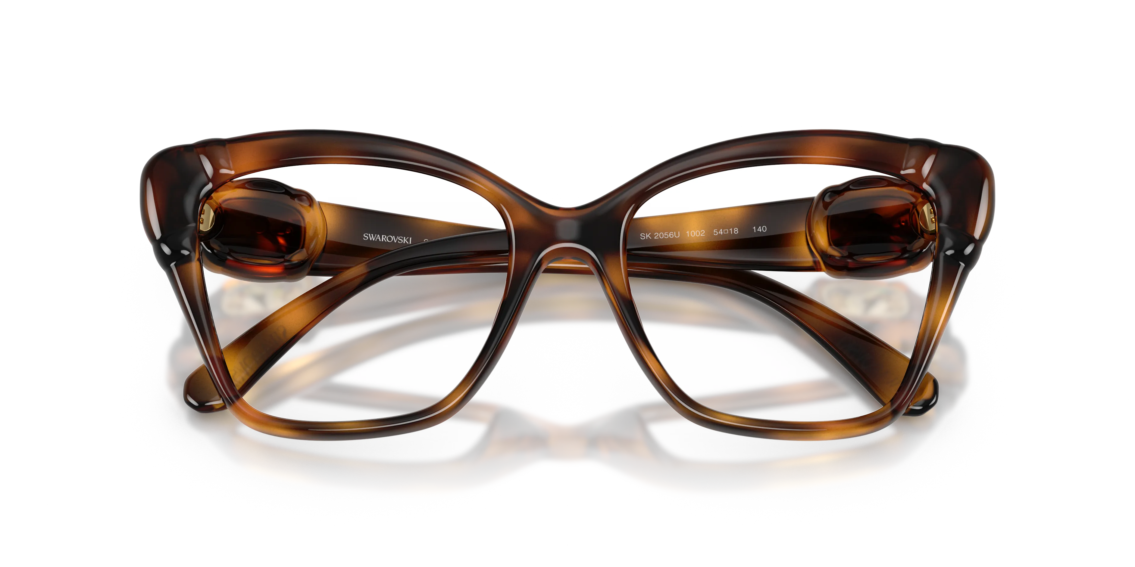 Swarovski SK2056U 1002 Montature da vista Iniettato Tartaruga Cat Eye Normale - immagine 2