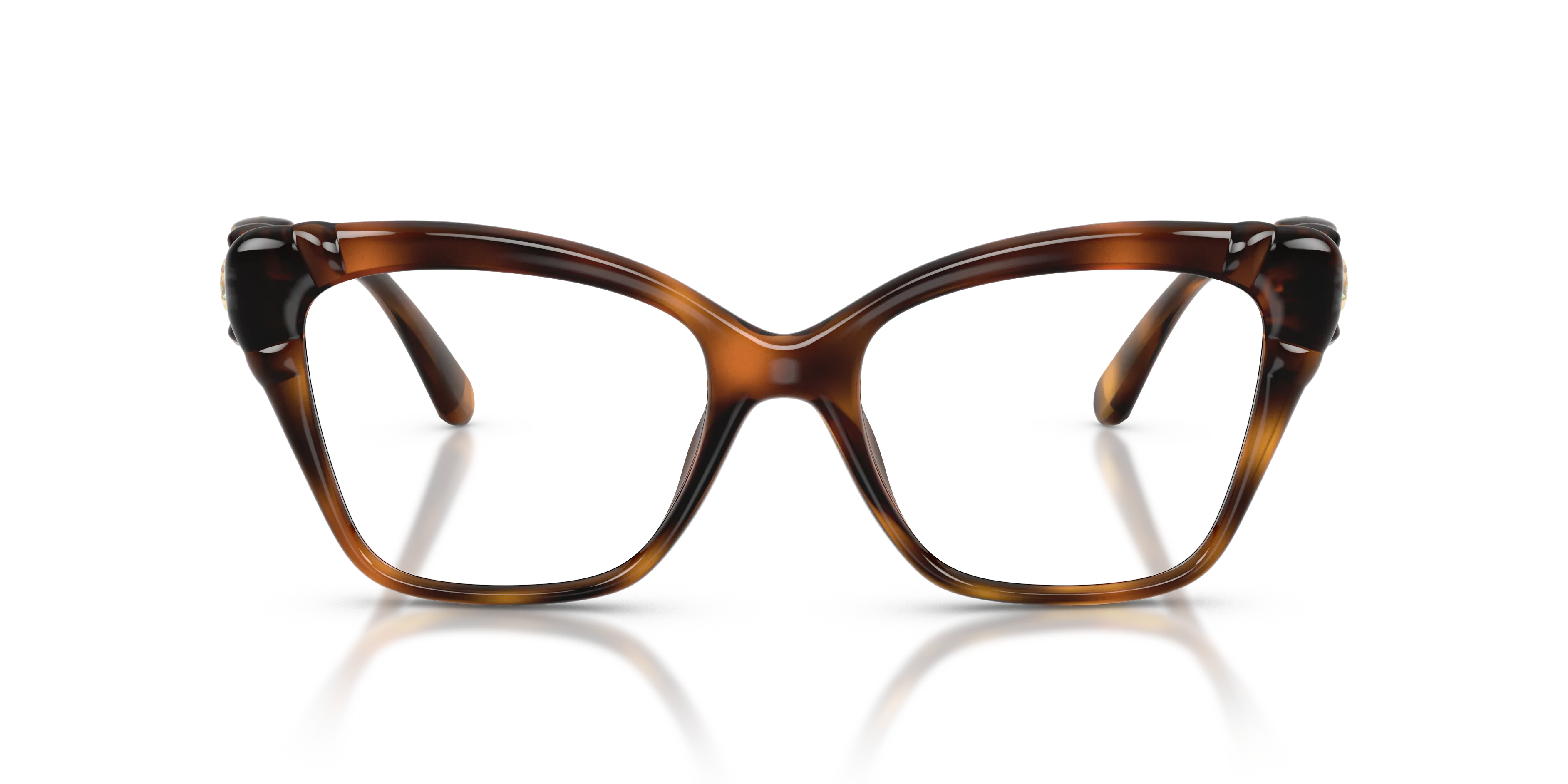 Swarovski SK2056U 1002 Montature da vista Iniettato Tartaruga Cat Eye Normale - immagine 3