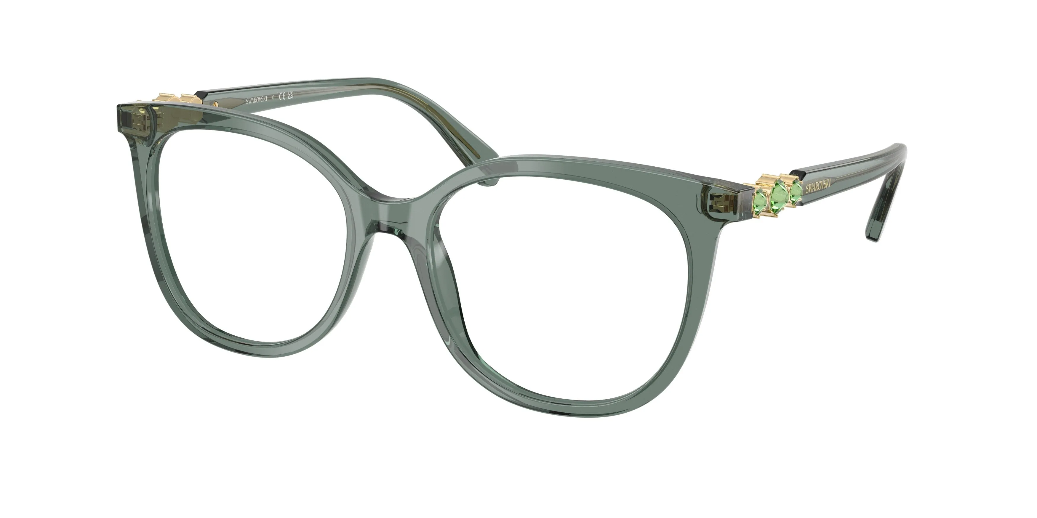 Swarovski SK2055 1043 Montature da vista Acetato Verde Pantos Normale - immagine 1