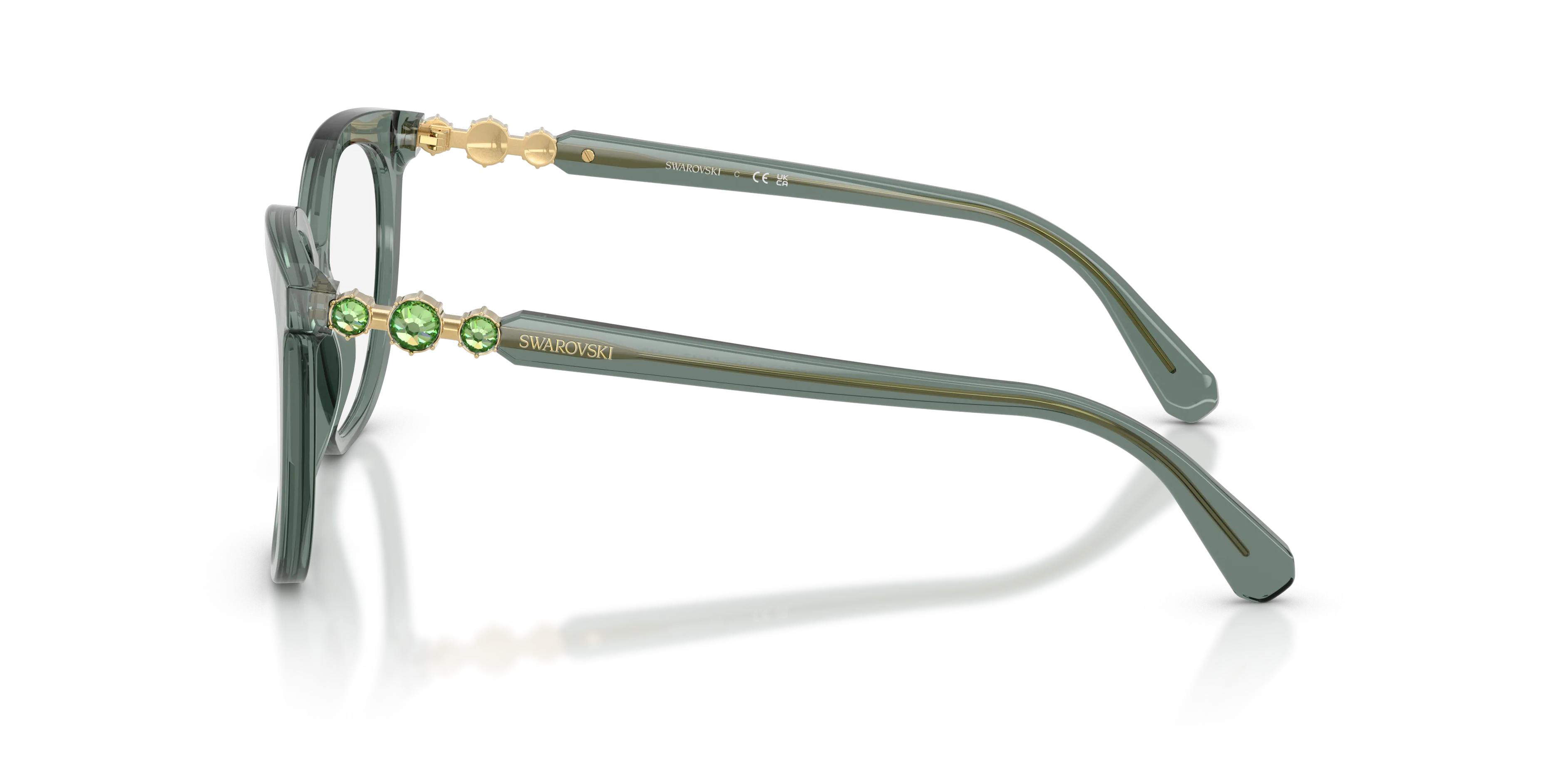 Swarovski SK2055 1043 Montature da vista Acetato Verde Pantos Normale - immagine 4