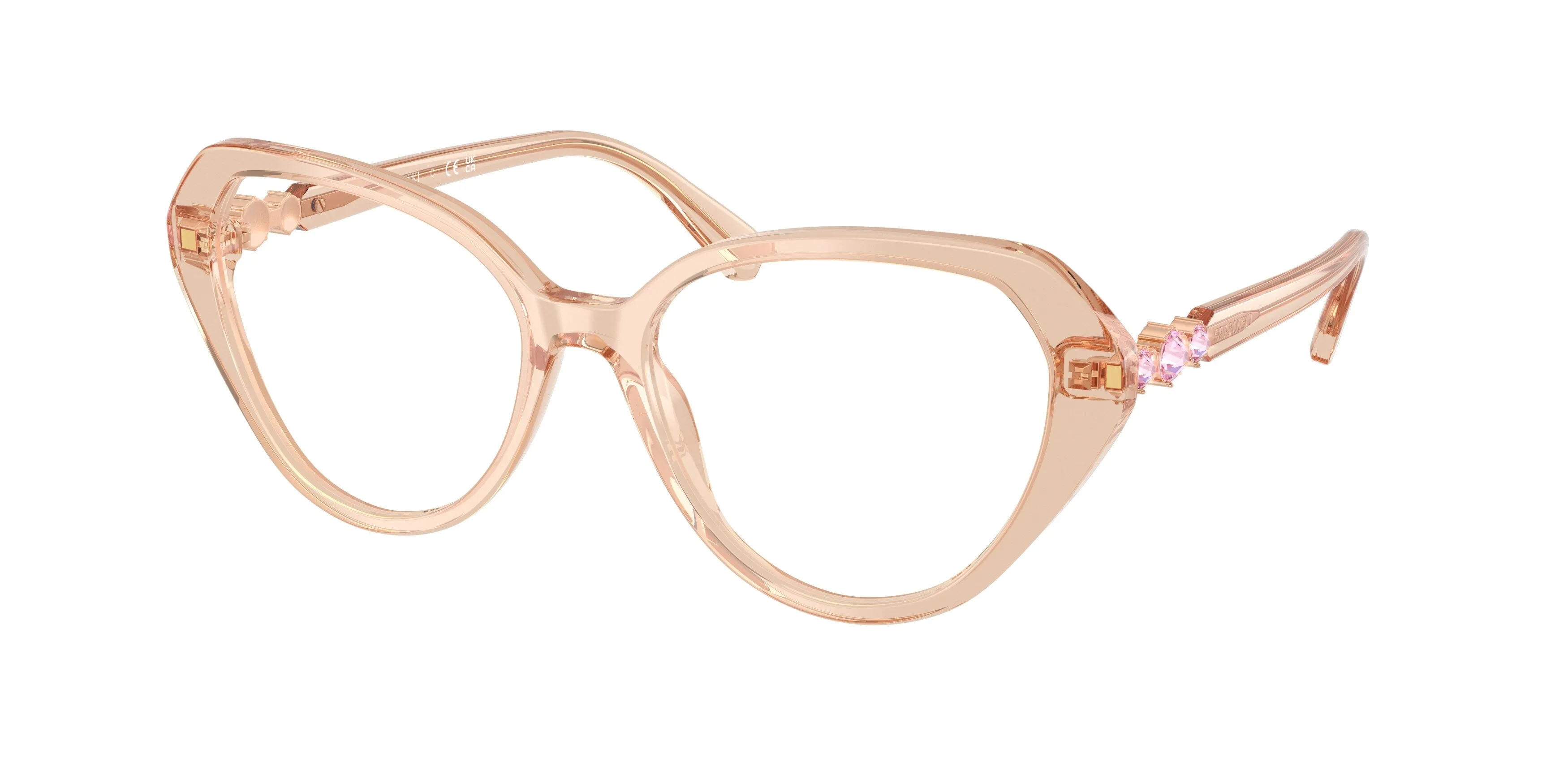 Swarovski SK2054 1086 Montature da vista Acetato Marrone Cat Eye Normale - immagine 1