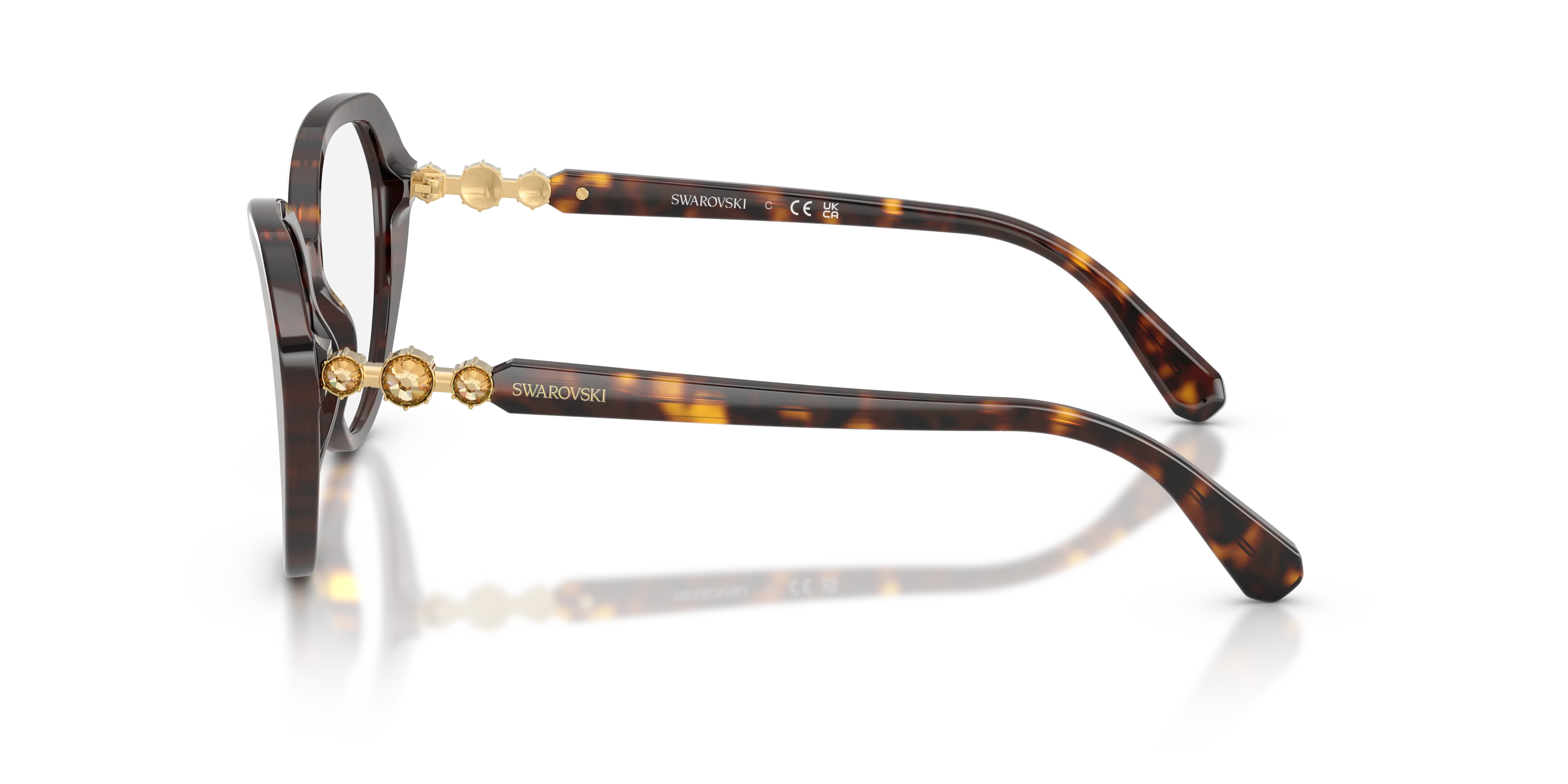 Swarovski SK2054 1002 Montature da vista Acetato Tartaruga Cat Eye Normale - immagine 4