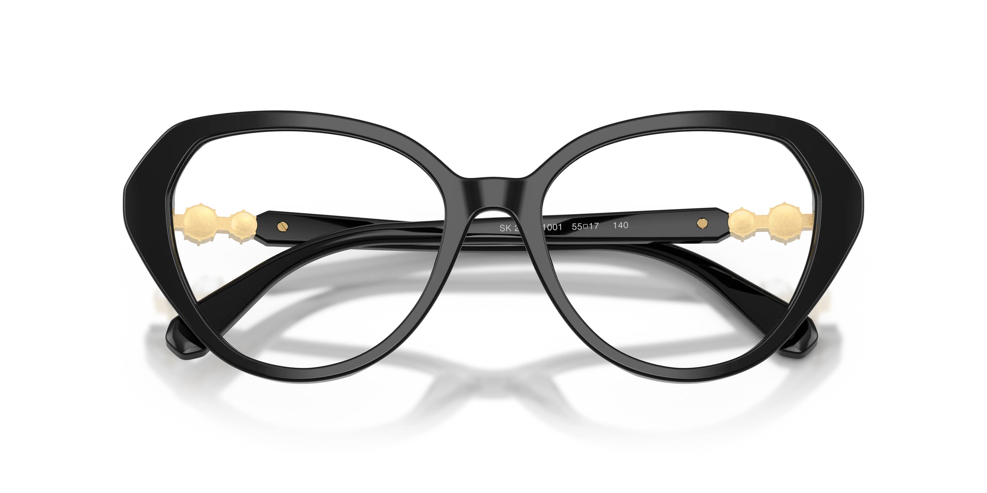 Swarovski SK2054 1001 Montature da vista Acetato Nero Cat Eye Normale - immagine 2