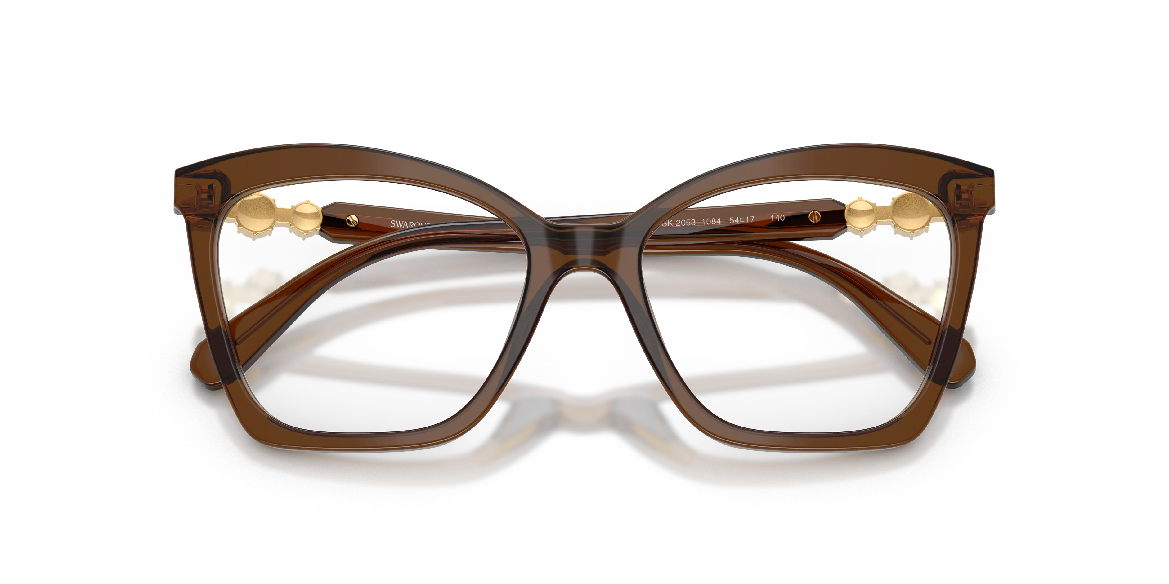 Swarovski SK2053 1084 Montature da vista Acetato Marrone Cat Eye Normale - immagine 2