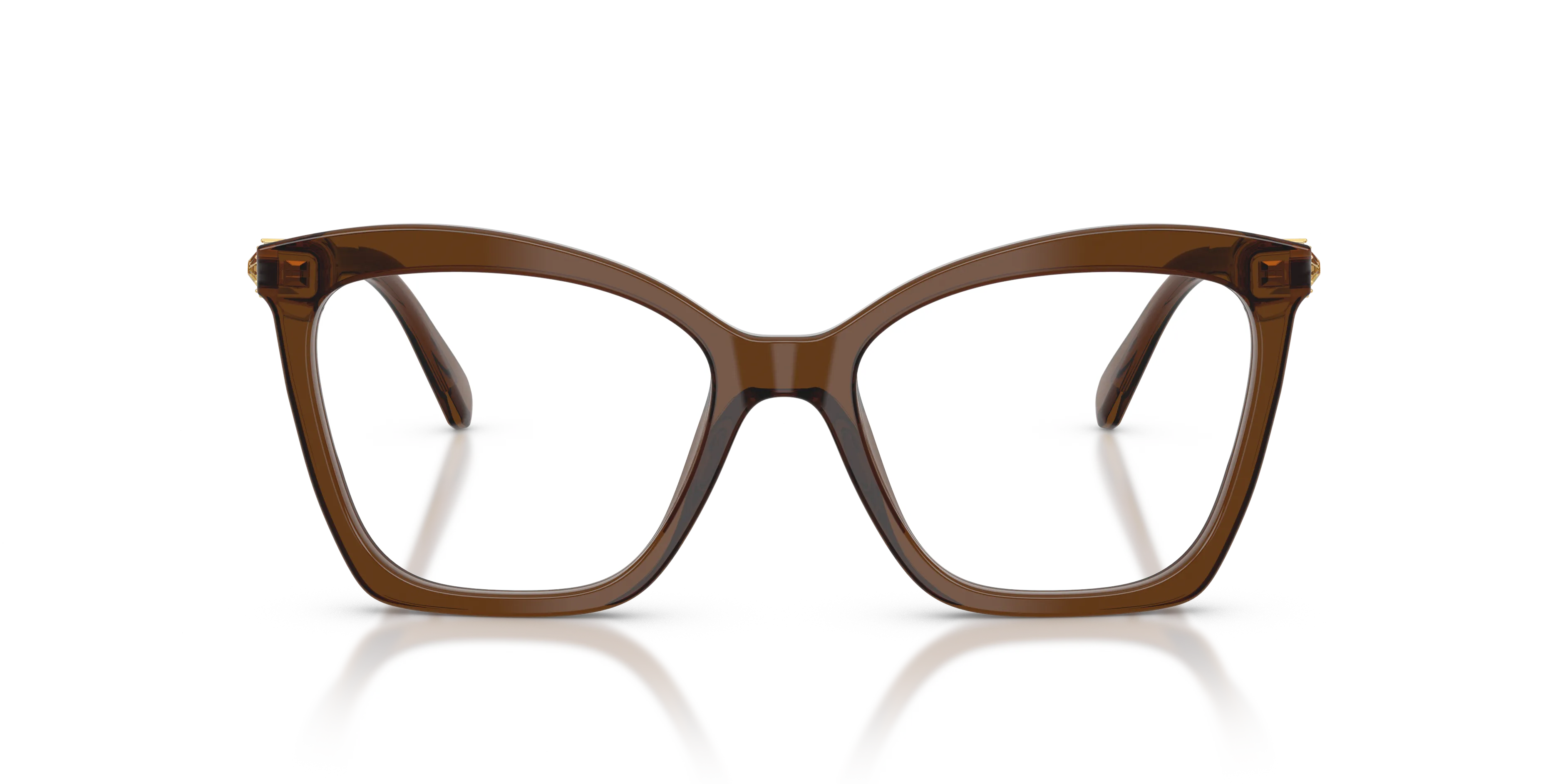 Swarovski SK2053 1084 Montature da vista Acetato Marrone Cat Eye Normale - immagine 3