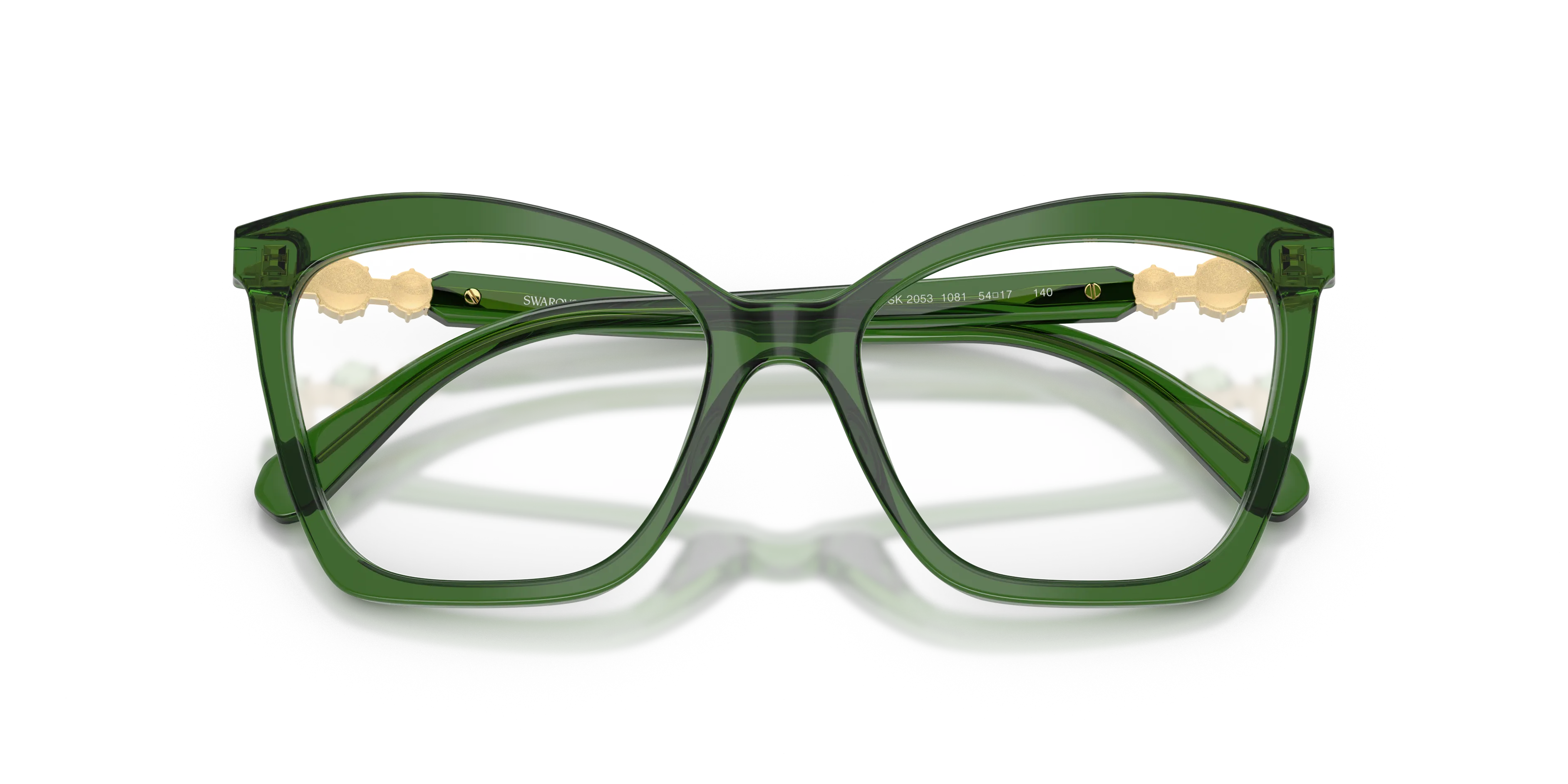 Swarovski SK2053 1081 Montature da vista Acetato Verde Cat Eye Normale - immagine 2