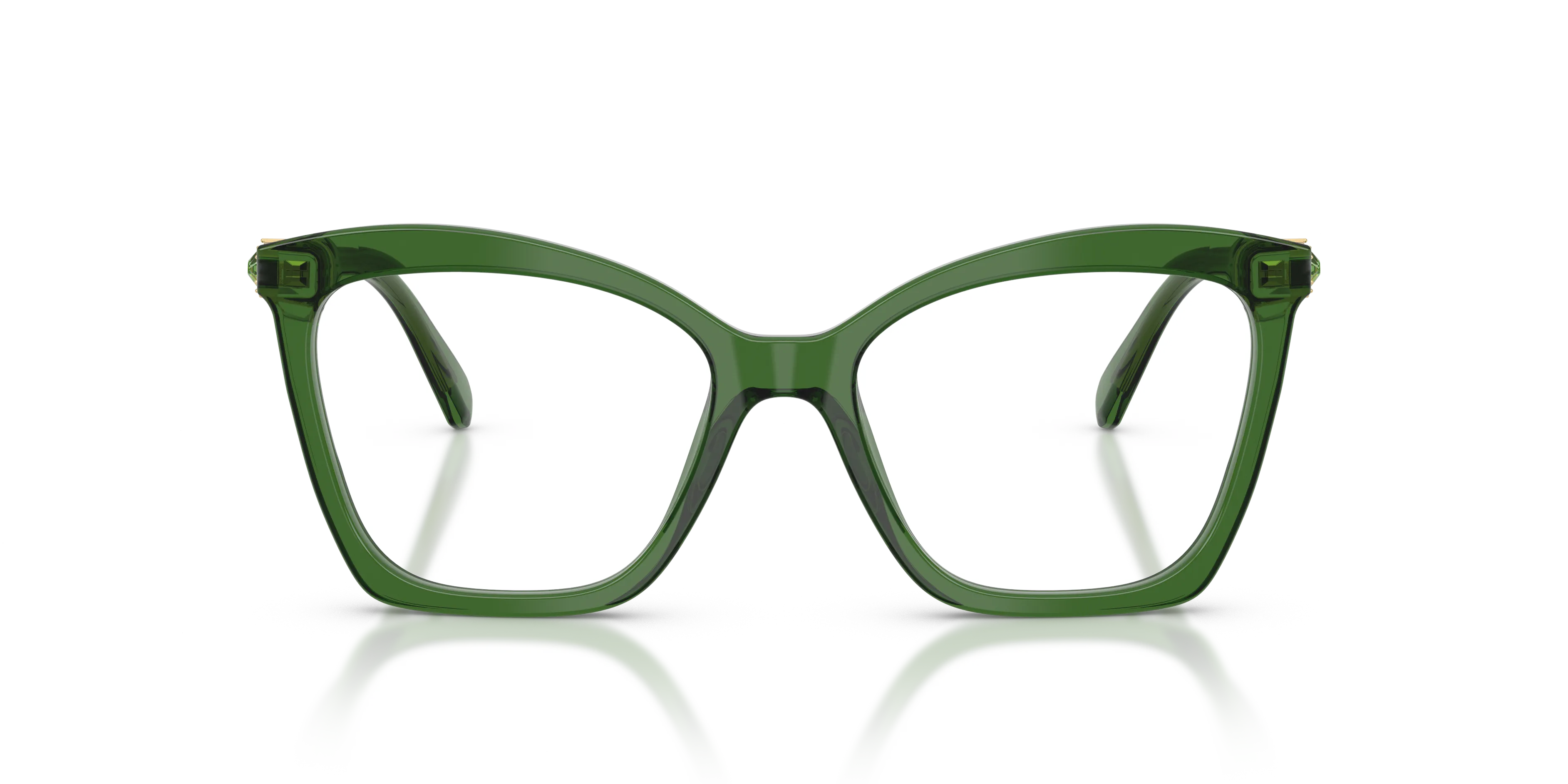 Swarovski SK2053 1081 Montature da vista Acetato Verde Cat Eye Normale - immagine 3