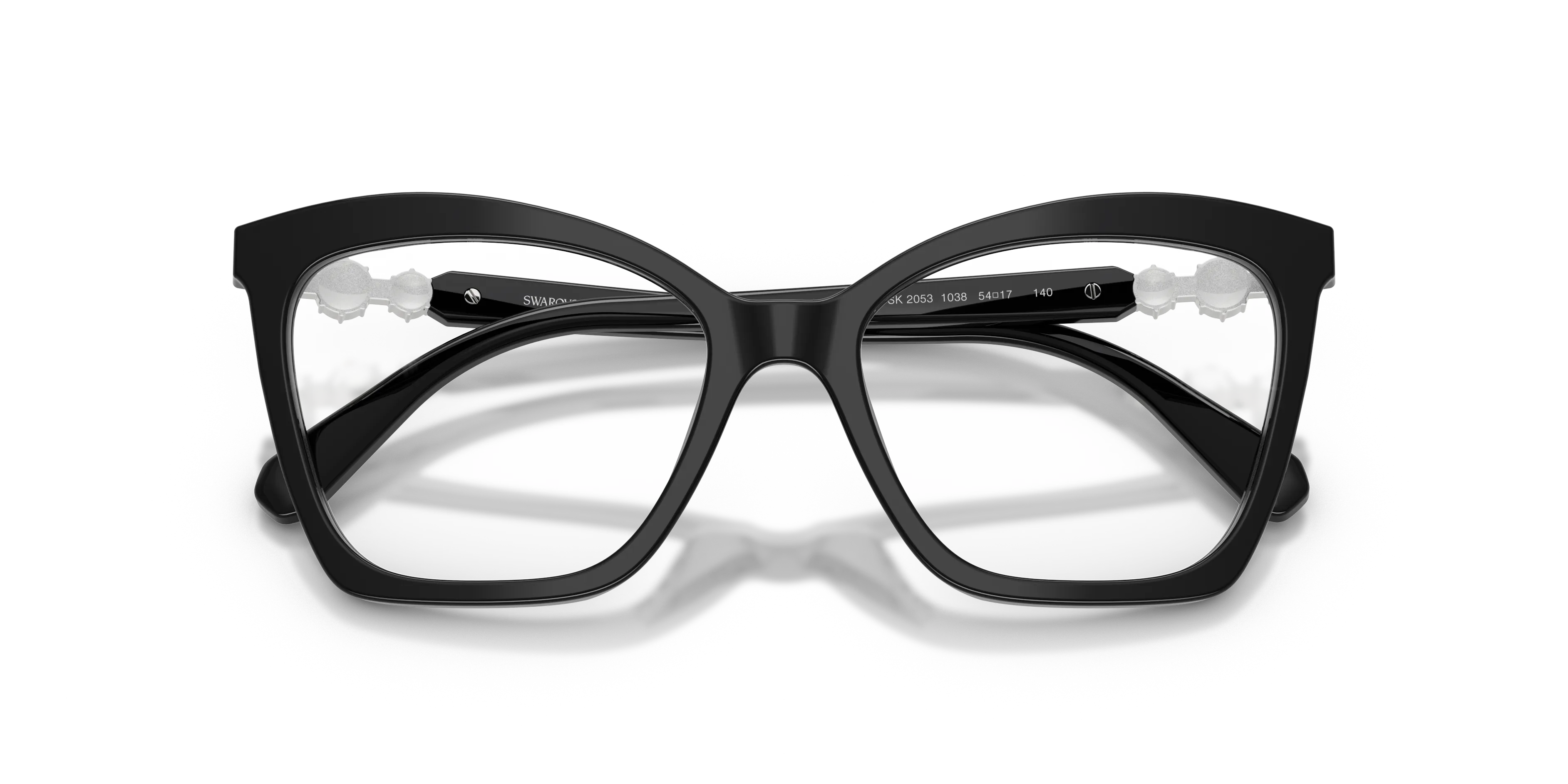Swarovski SK2053 1038 Montature da vista Acetato Nero Cat Eye Normale - immagine 2