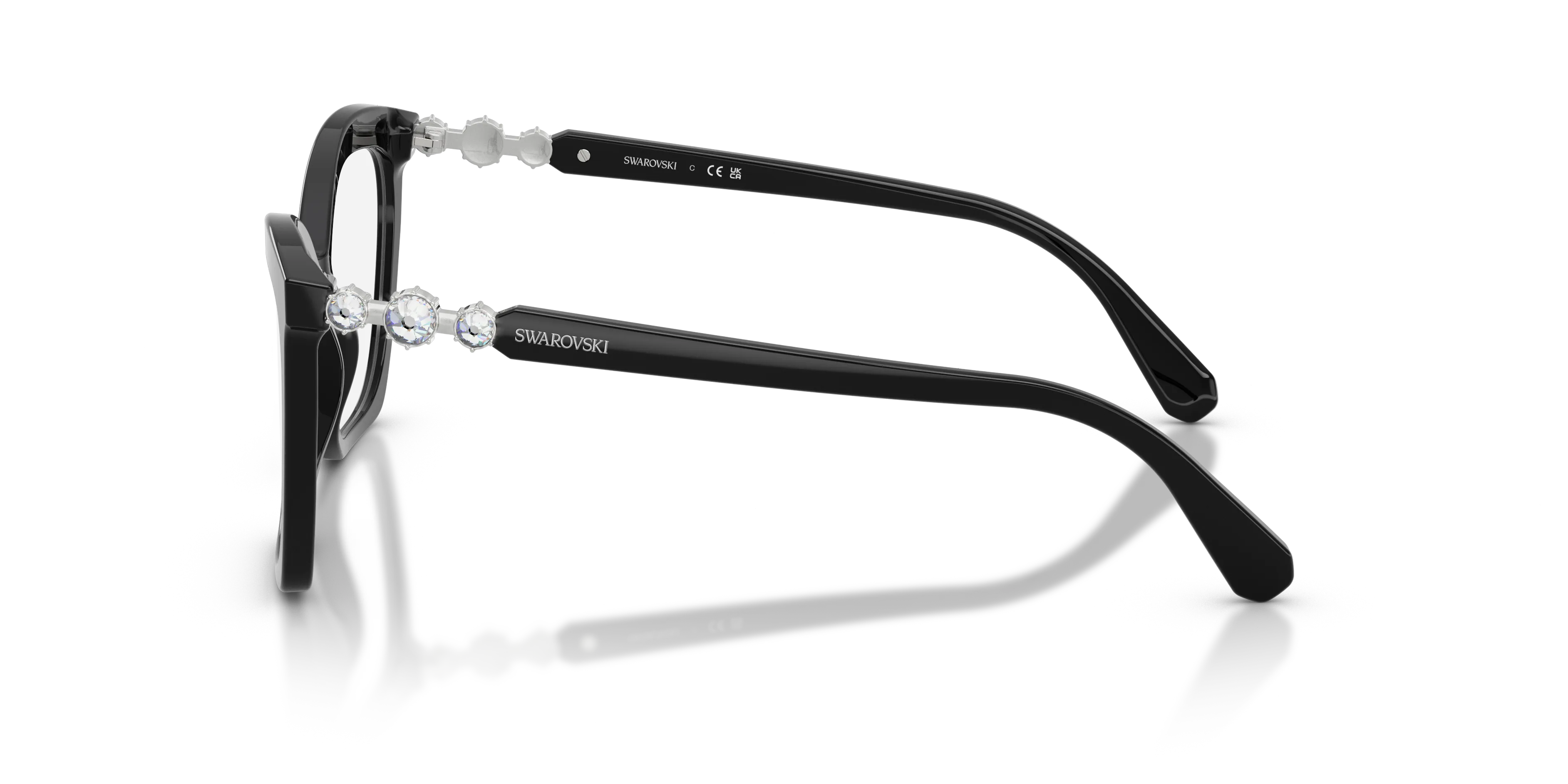 Swarovski SK2053 1038 Montature da vista Acetato Nero Cat Eye Normale - immagine 4
