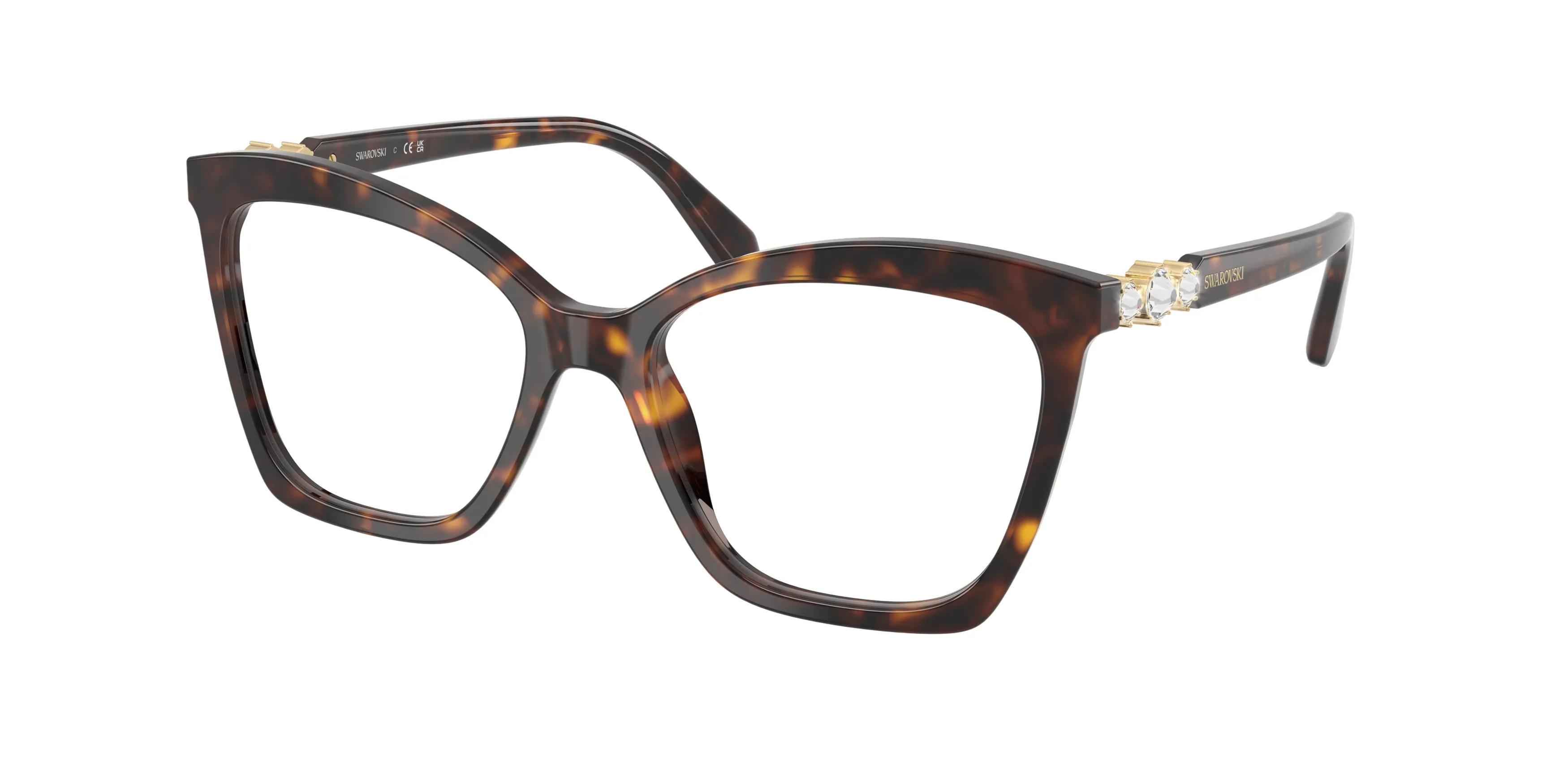 Swarovski SK2053 1002 Montature da vista Acetato Tartaruga Cat Eye Normale - immagine 1